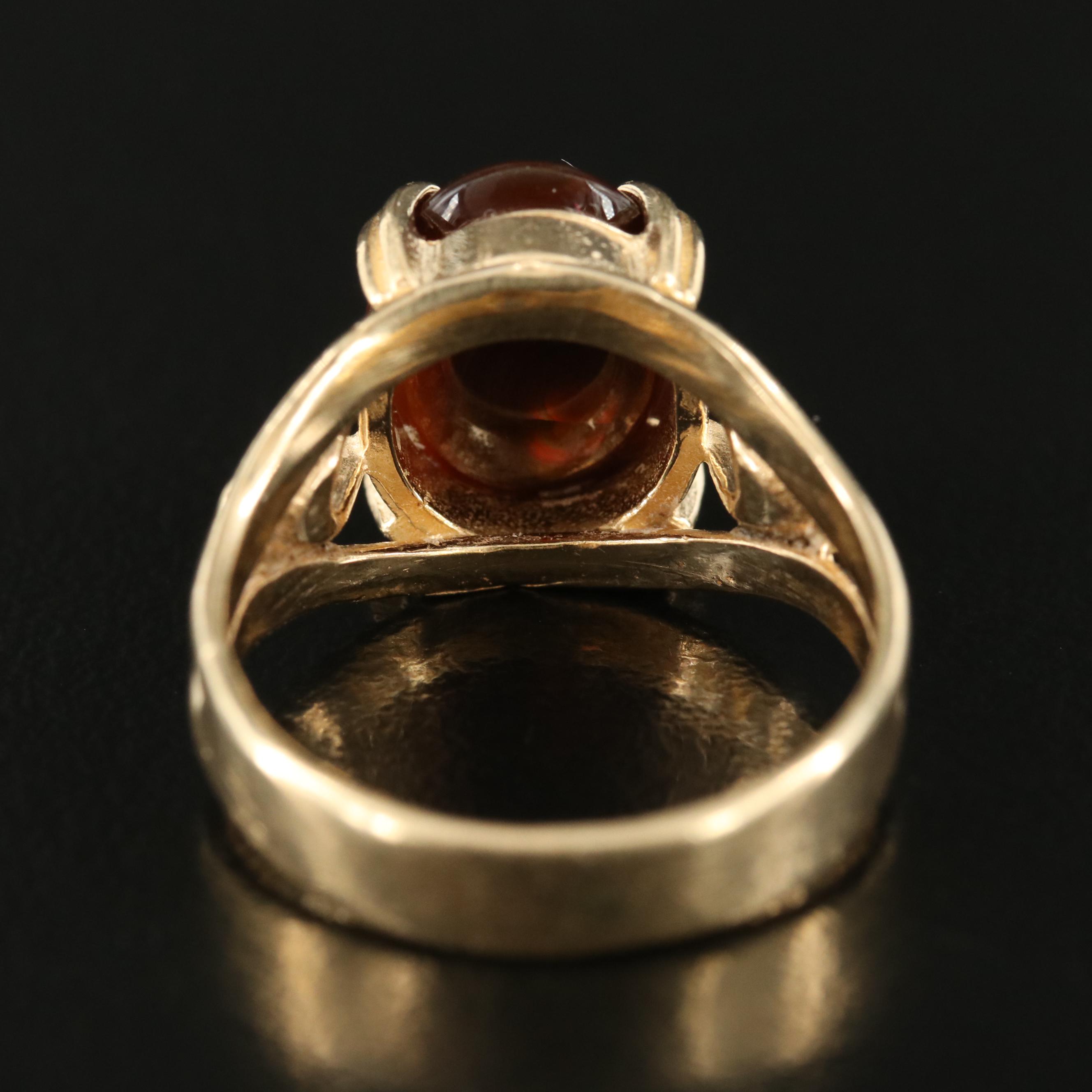 14K Fire Agate Ring