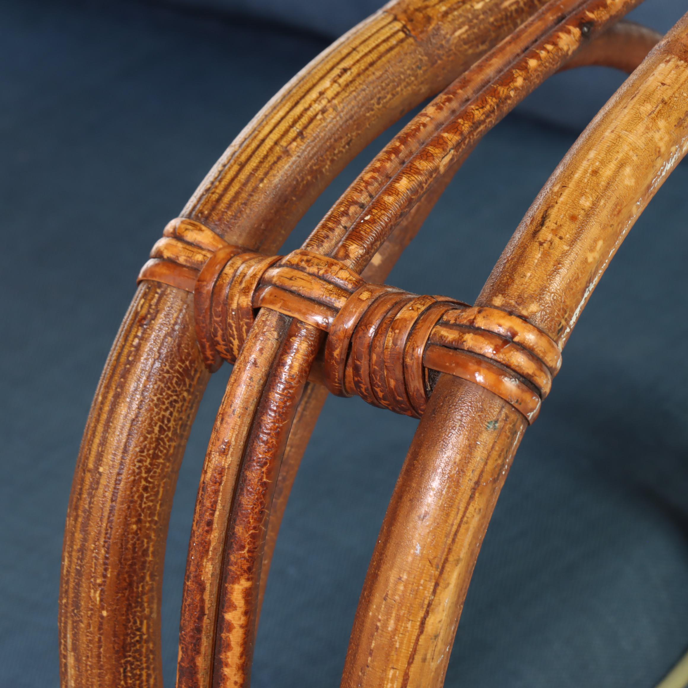 Rattan Patio Armchair, Mid to Late 20th Century