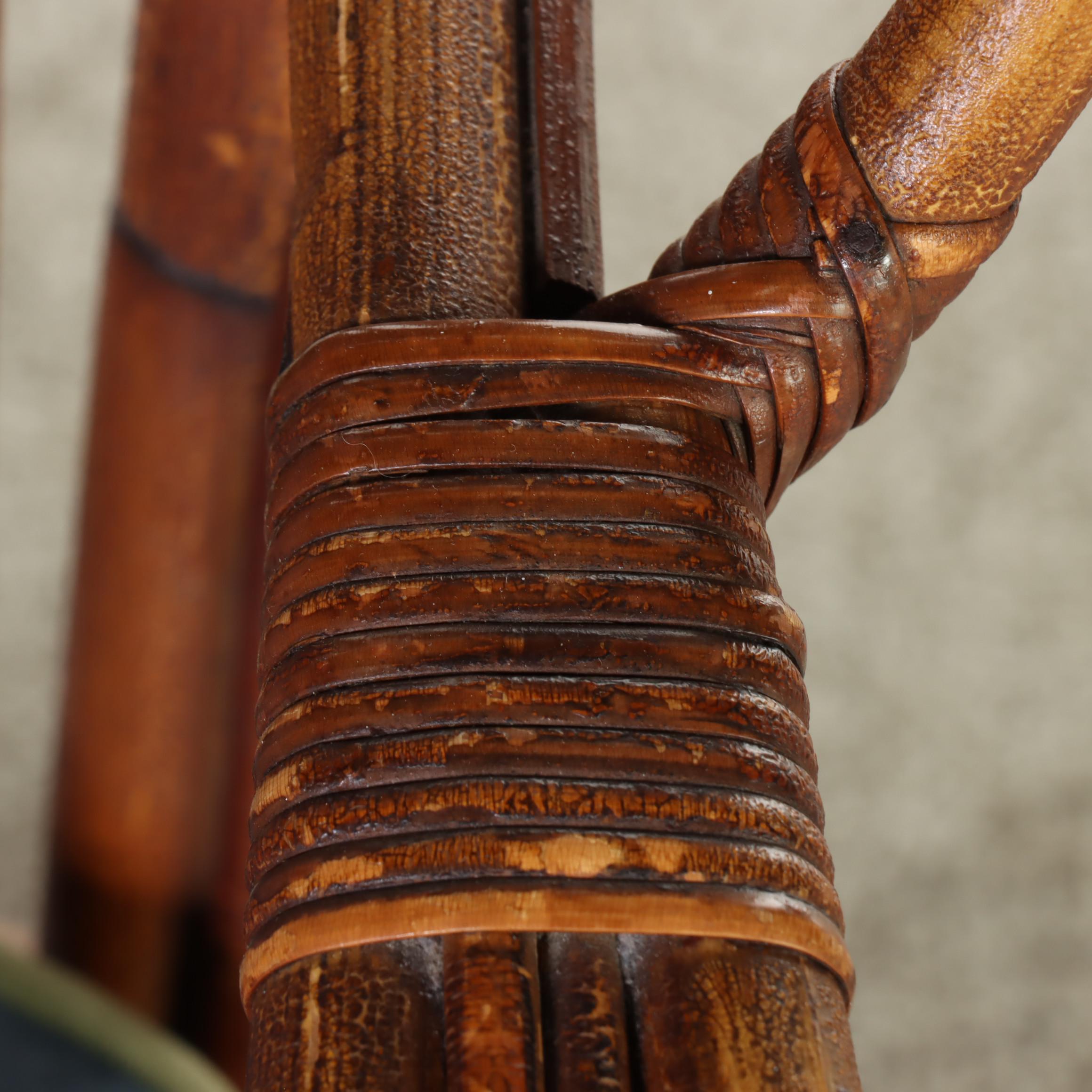 Rattan Patio Armchair, Mid to Late 20th Century