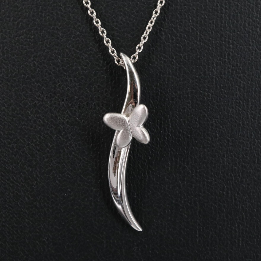 Sterling Pendant with Butterfly Necklace