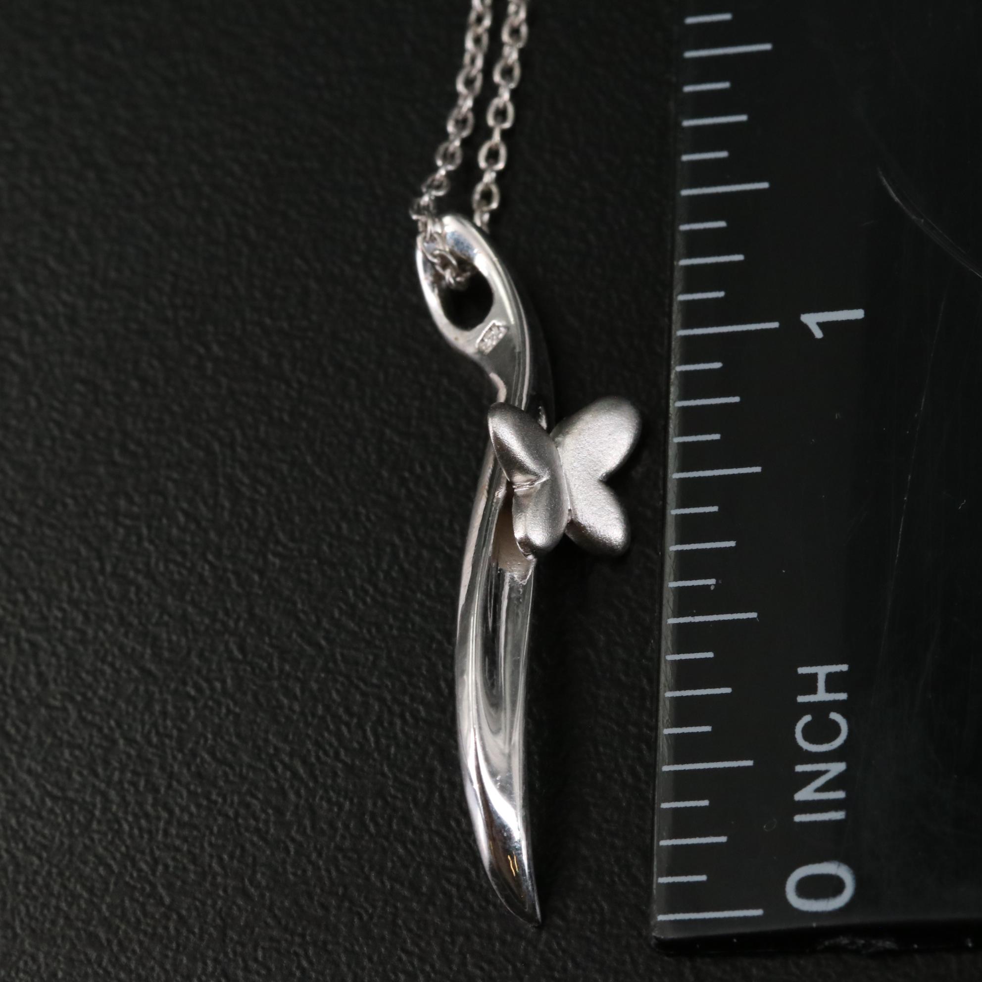 Sterling Pendant with Butterfly Necklace
