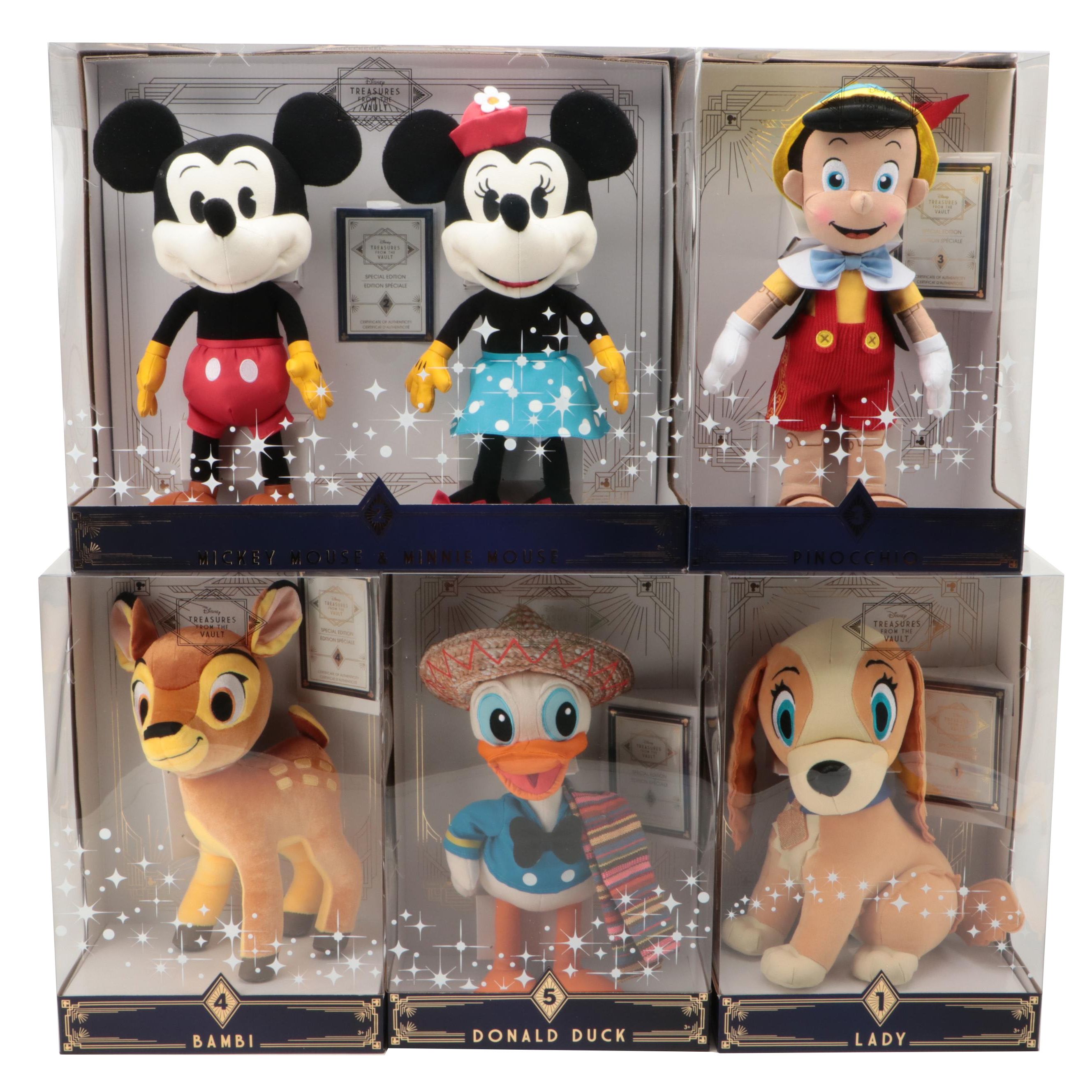 Just Play Disney "Treasures From the Vault" Stuffed Figures