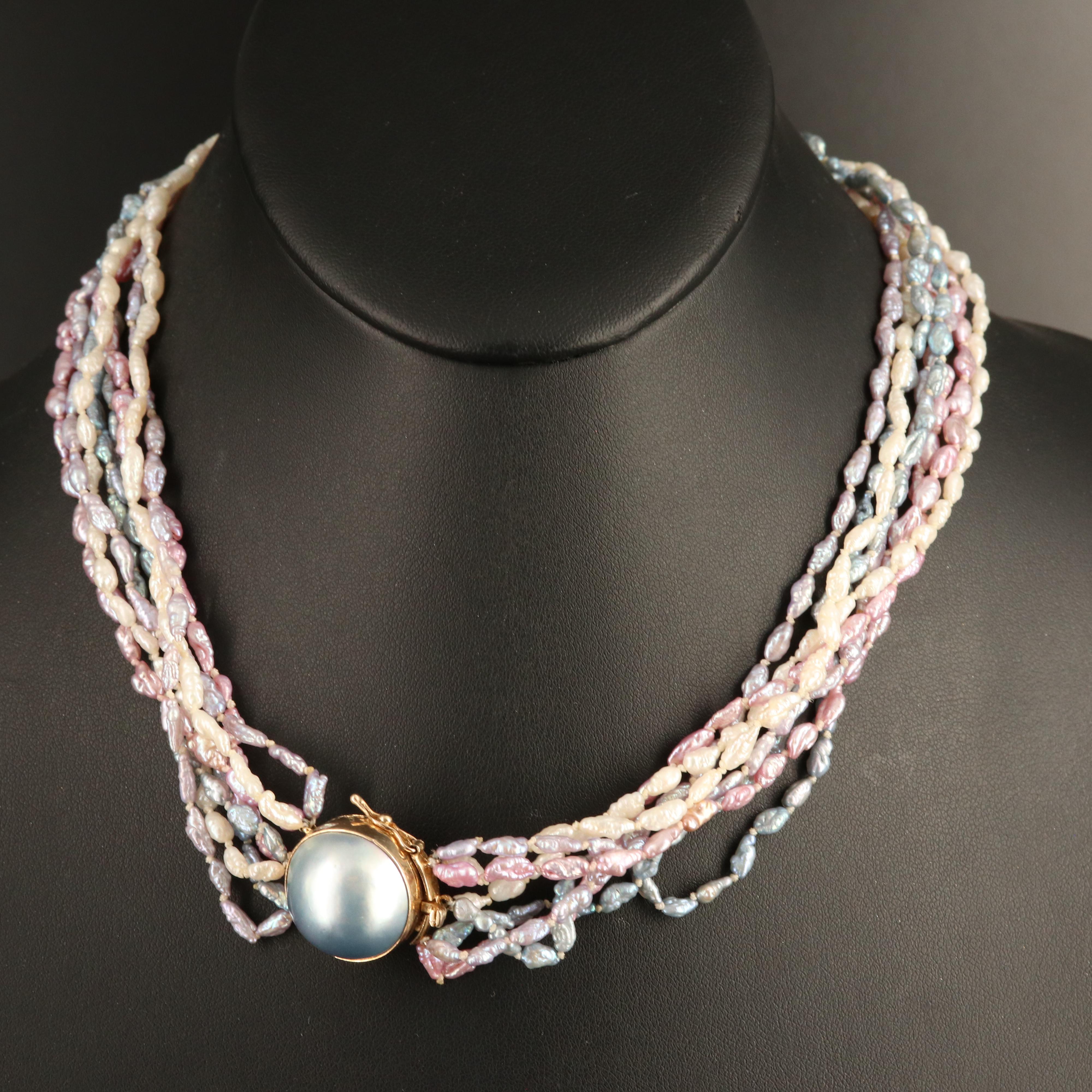 14K Pendants and Single Earrings with Diamonds and Pearl Torsade