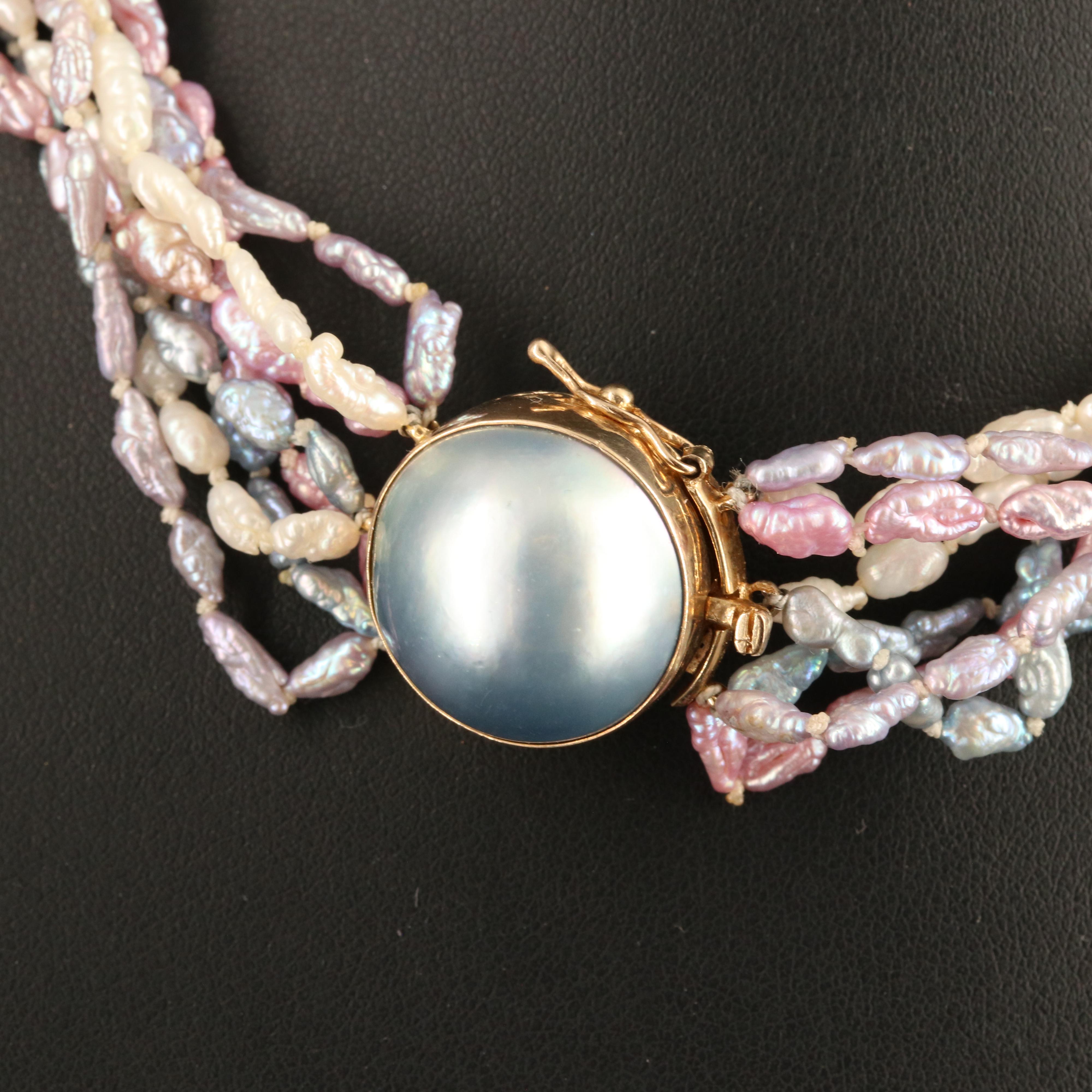 14K Pendants and Single Earrings with Diamonds and Pearl Torsade