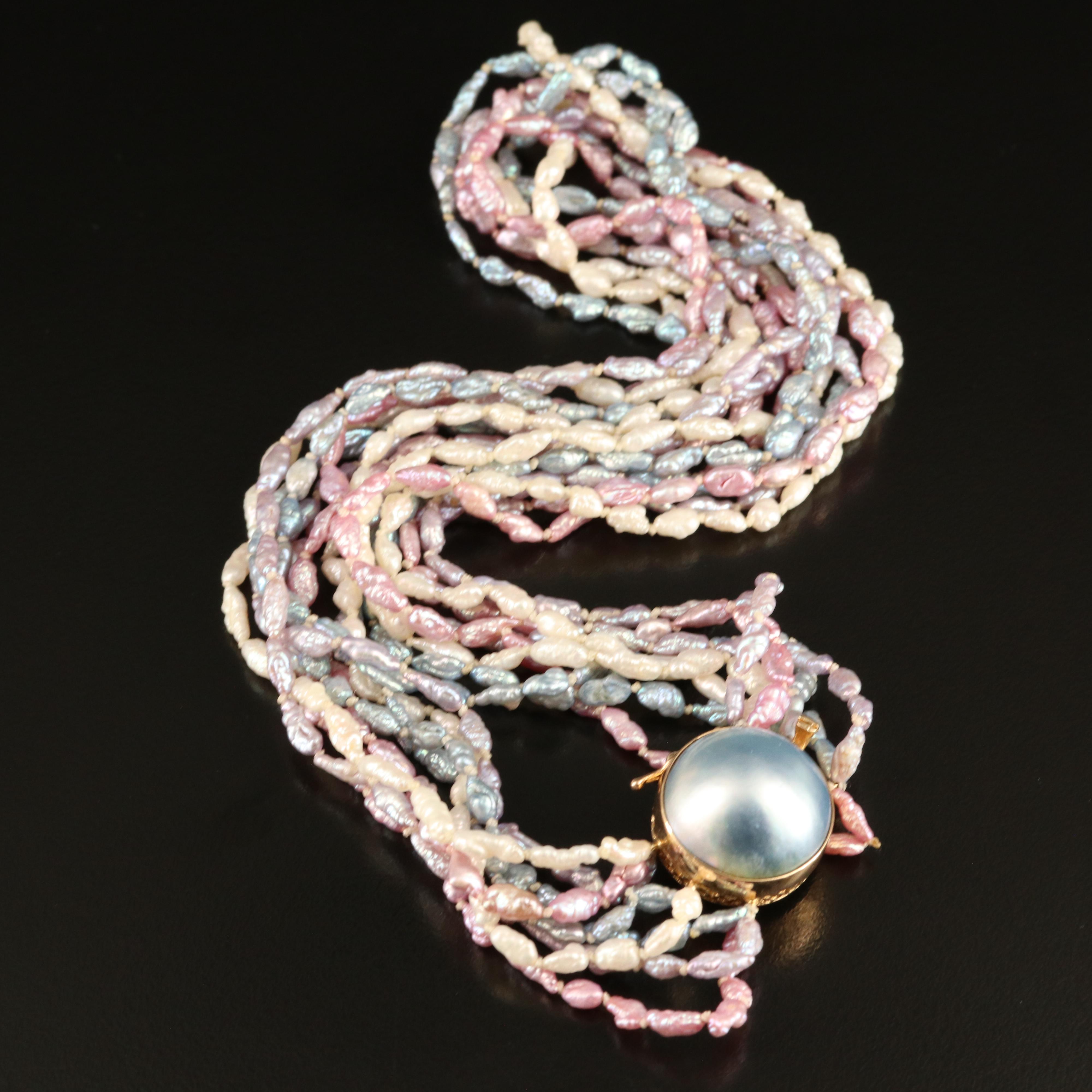 14K Pendants and Single Earrings with Diamonds and Pearl Torsade