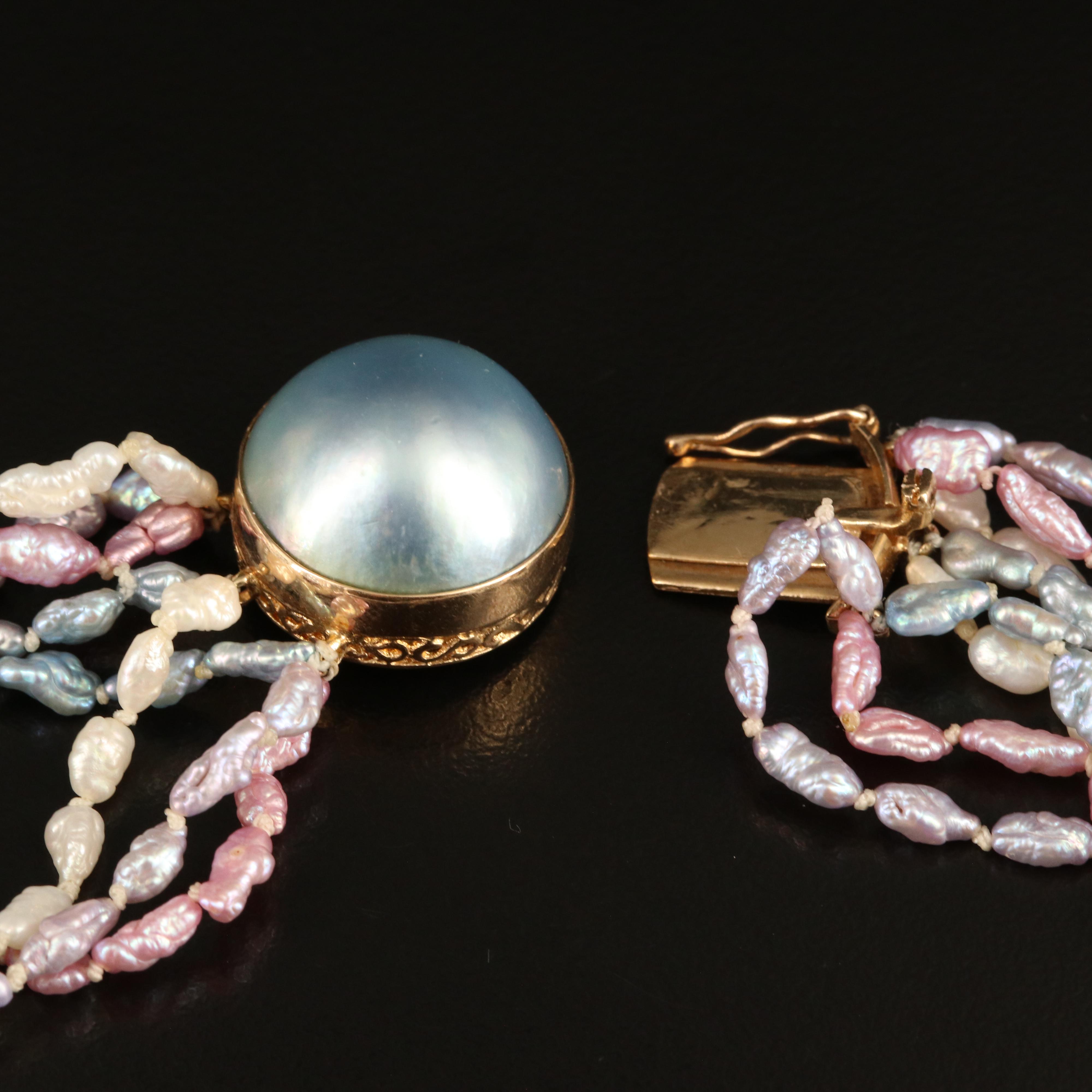 14K Pendants and Single Earrings with Diamonds and Pearl Torsade