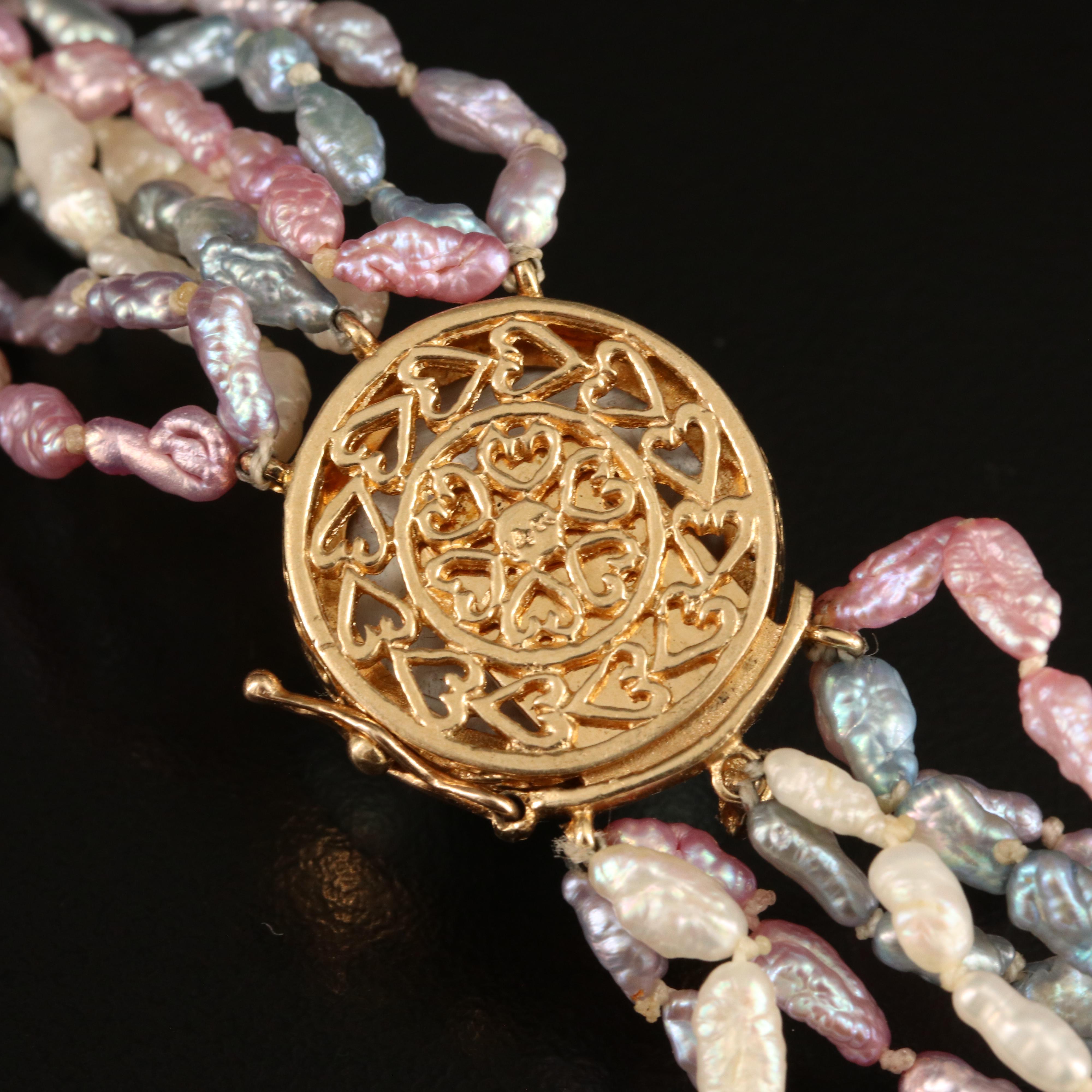 14K Pendants and Single Earrings with Diamonds and Pearl Torsade