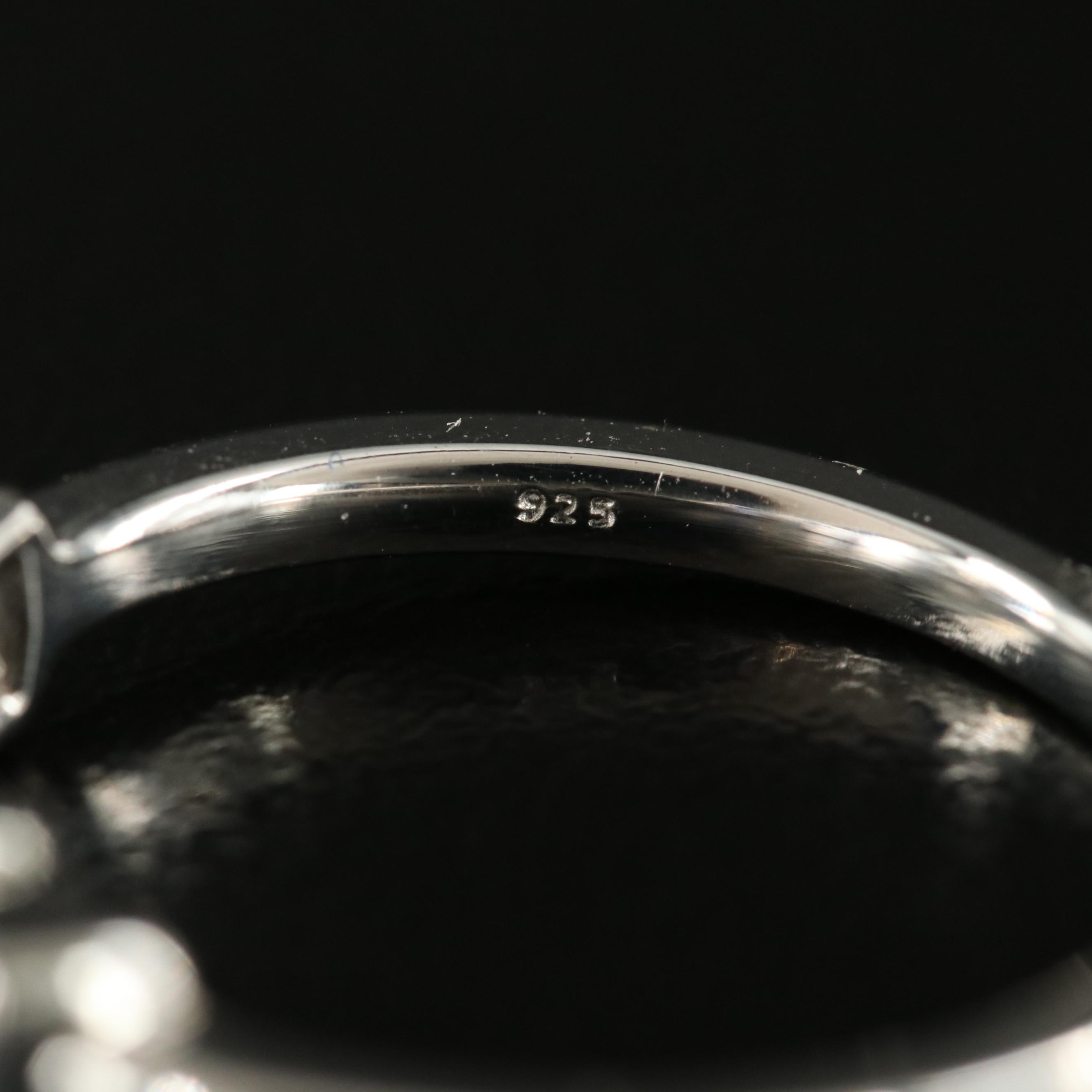Sterling Sapphire and White Sapphire Torque Ring