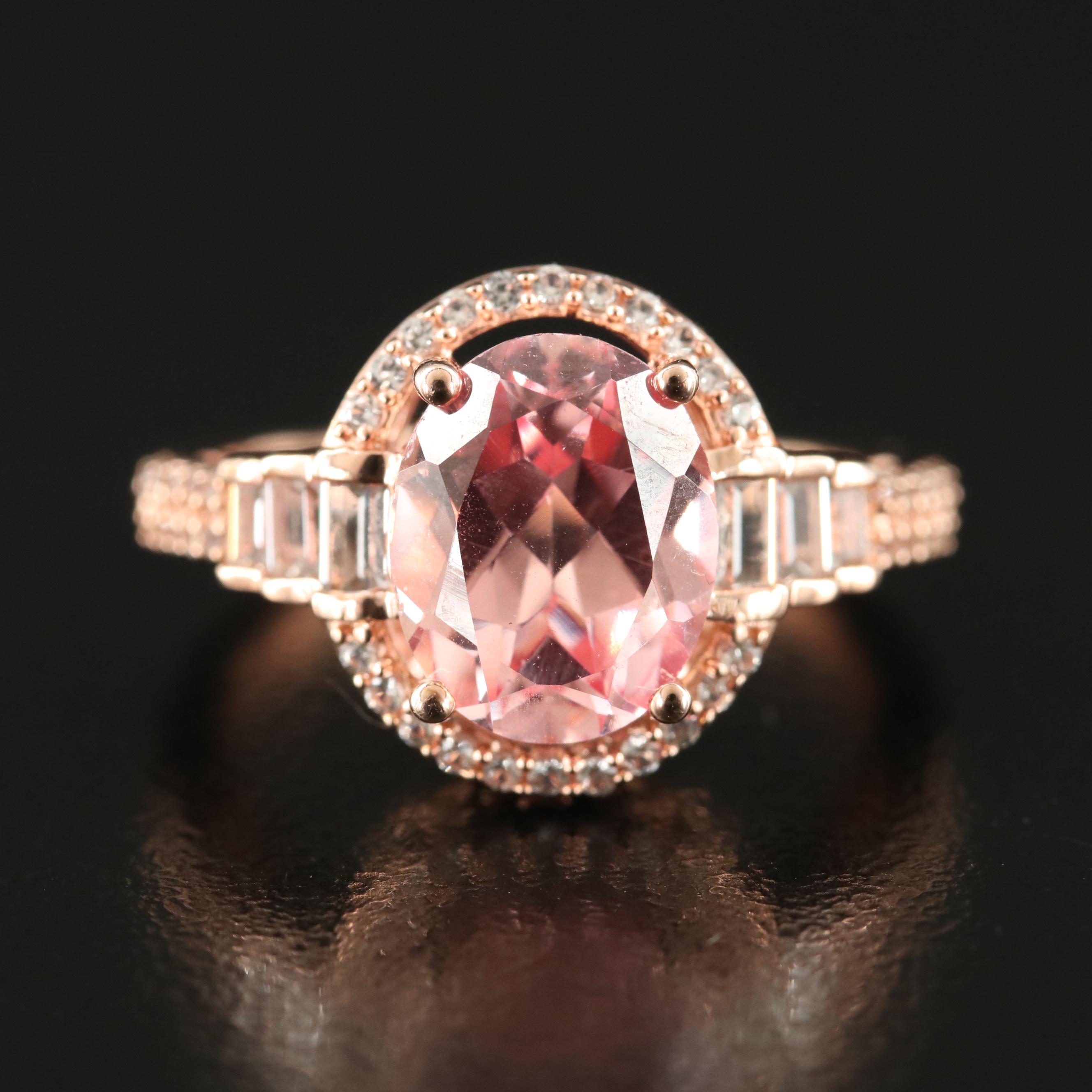 Sterling Sapphire and White Sapphire Ring