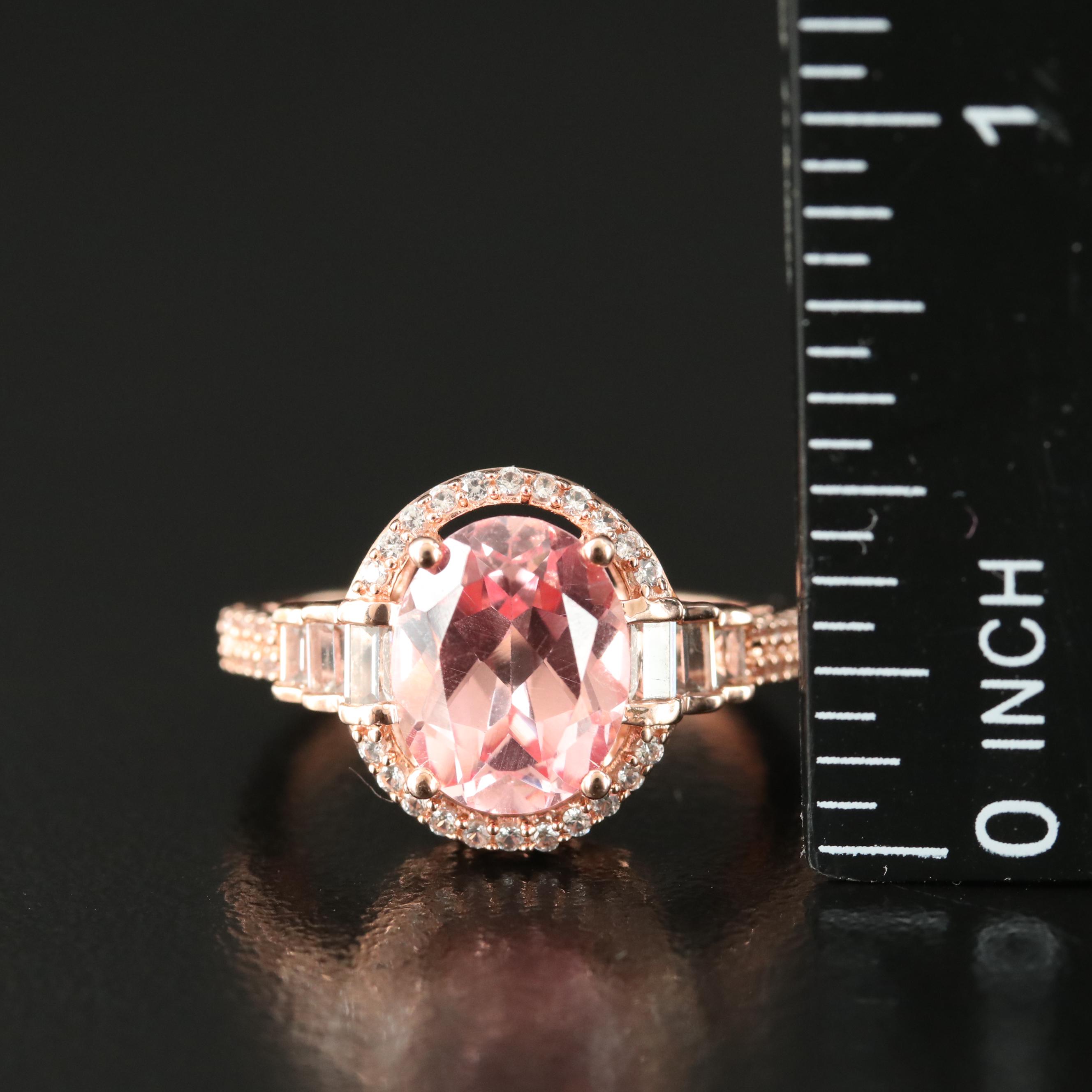 Sterling Sapphire and White Sapphire Ring