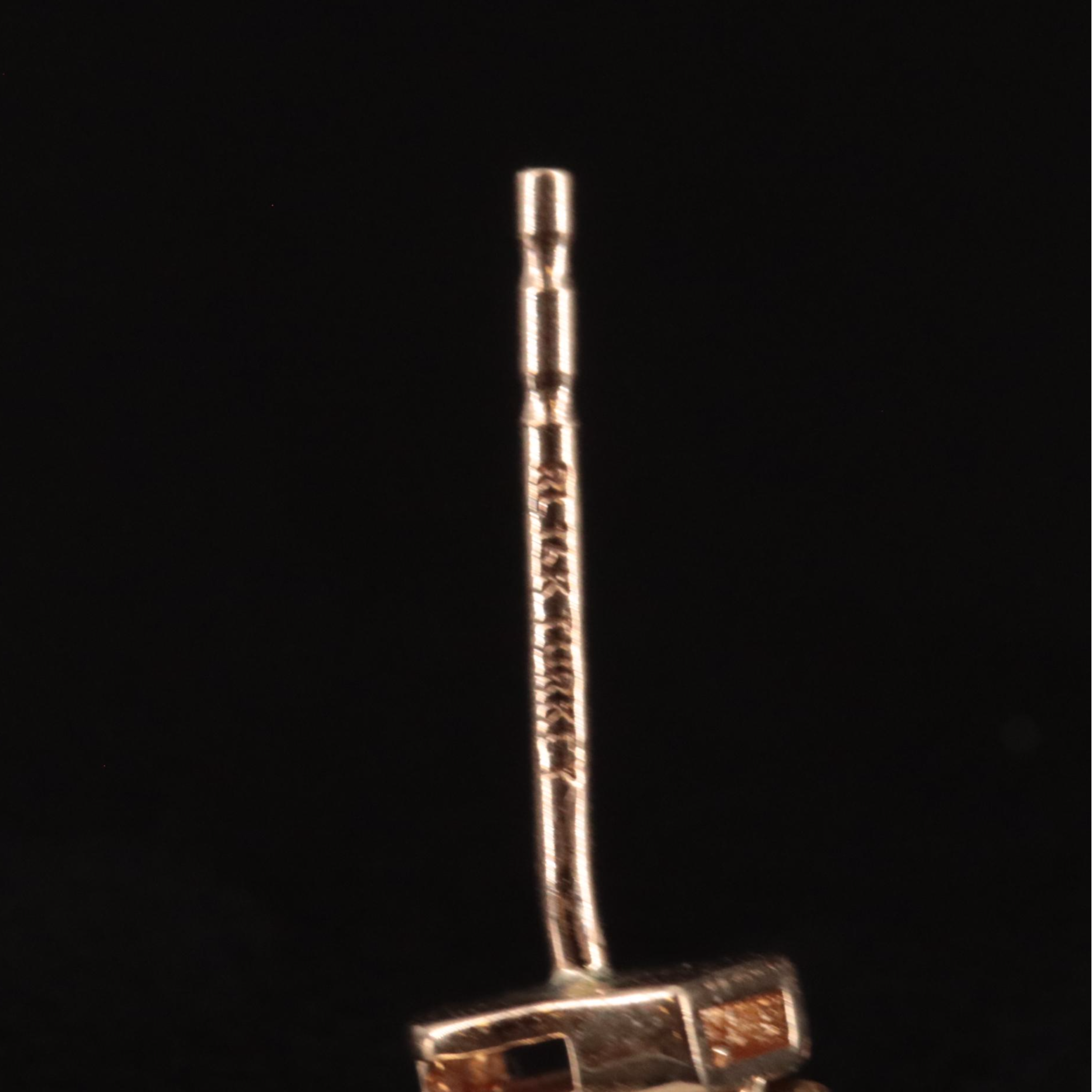 14K Zipper Stud Earrings