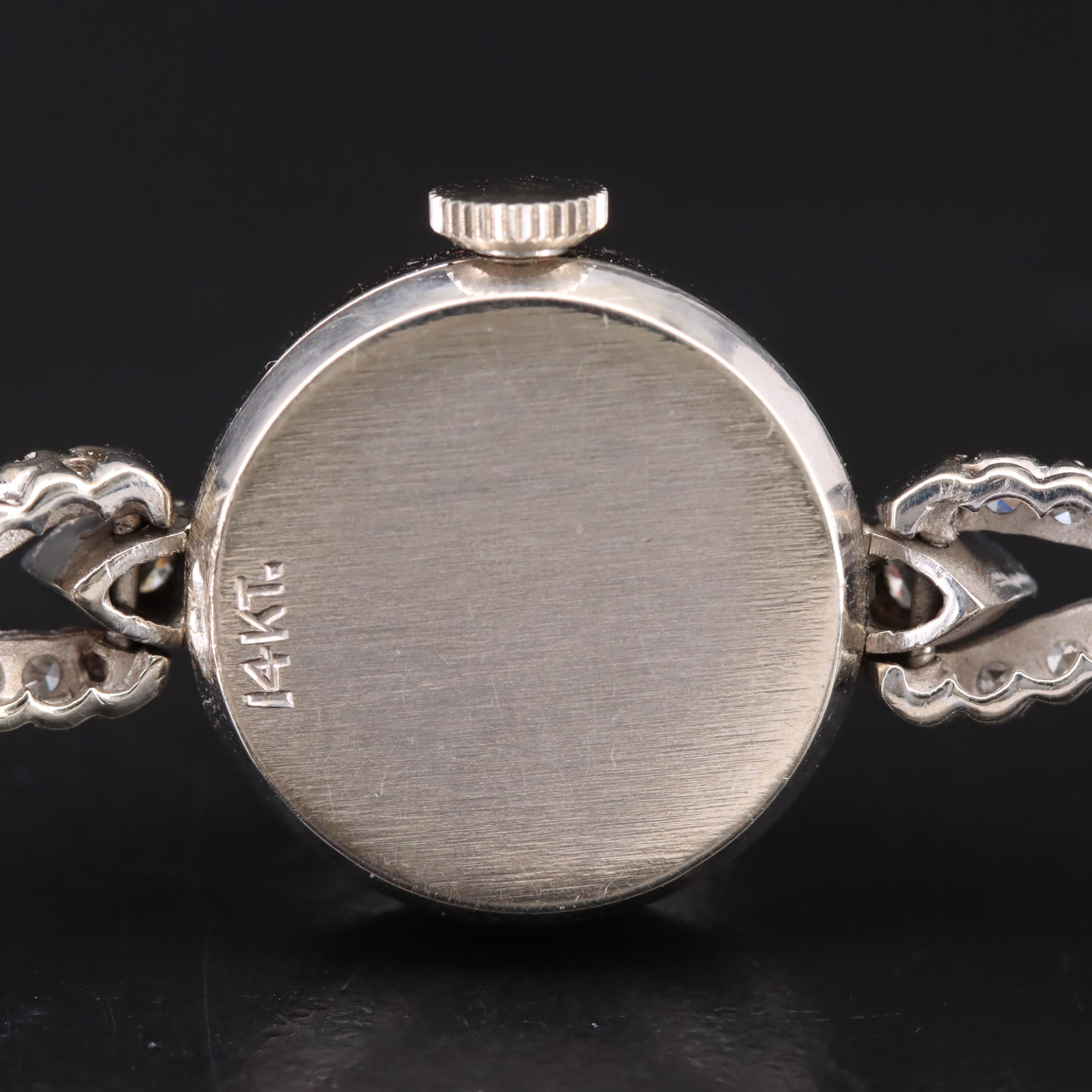 Vintage Hamilton 14K Diamond Stem-Wind Watch