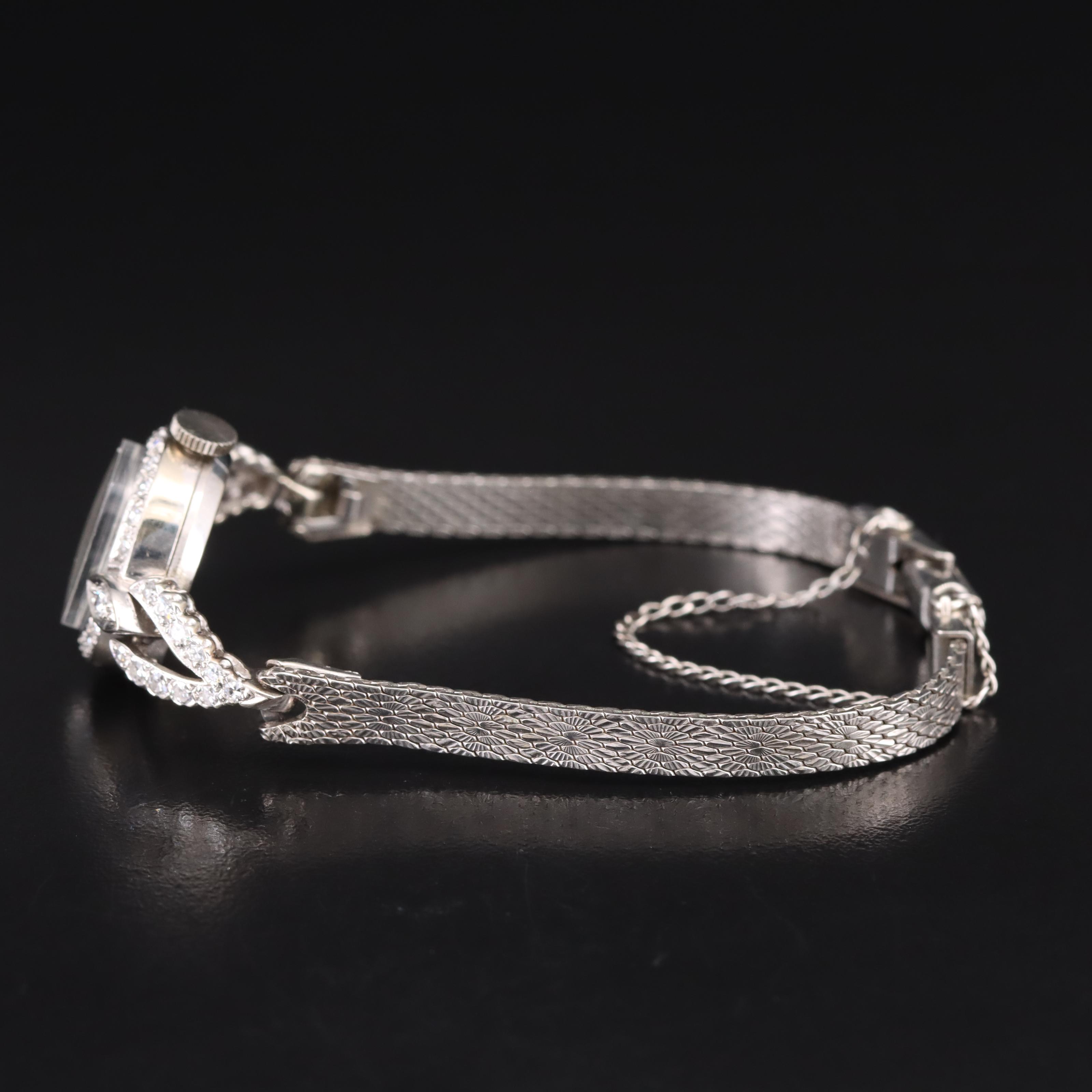 Vintage Hamilton 14K Diamond Stem-Wind Watch