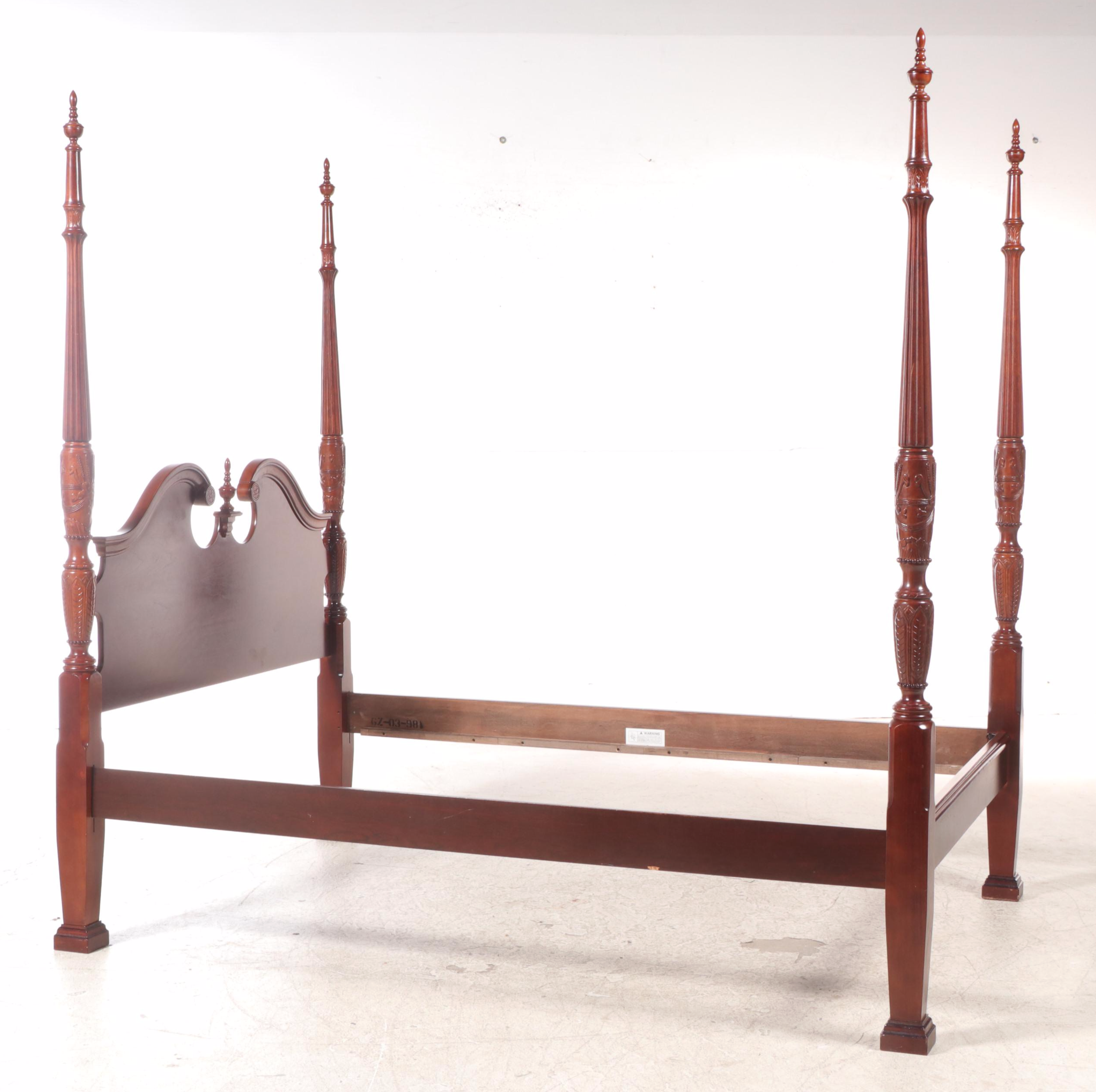 Universal Furniture Federal Style Cherrywood-Stained Queen Size Four-Post Bed