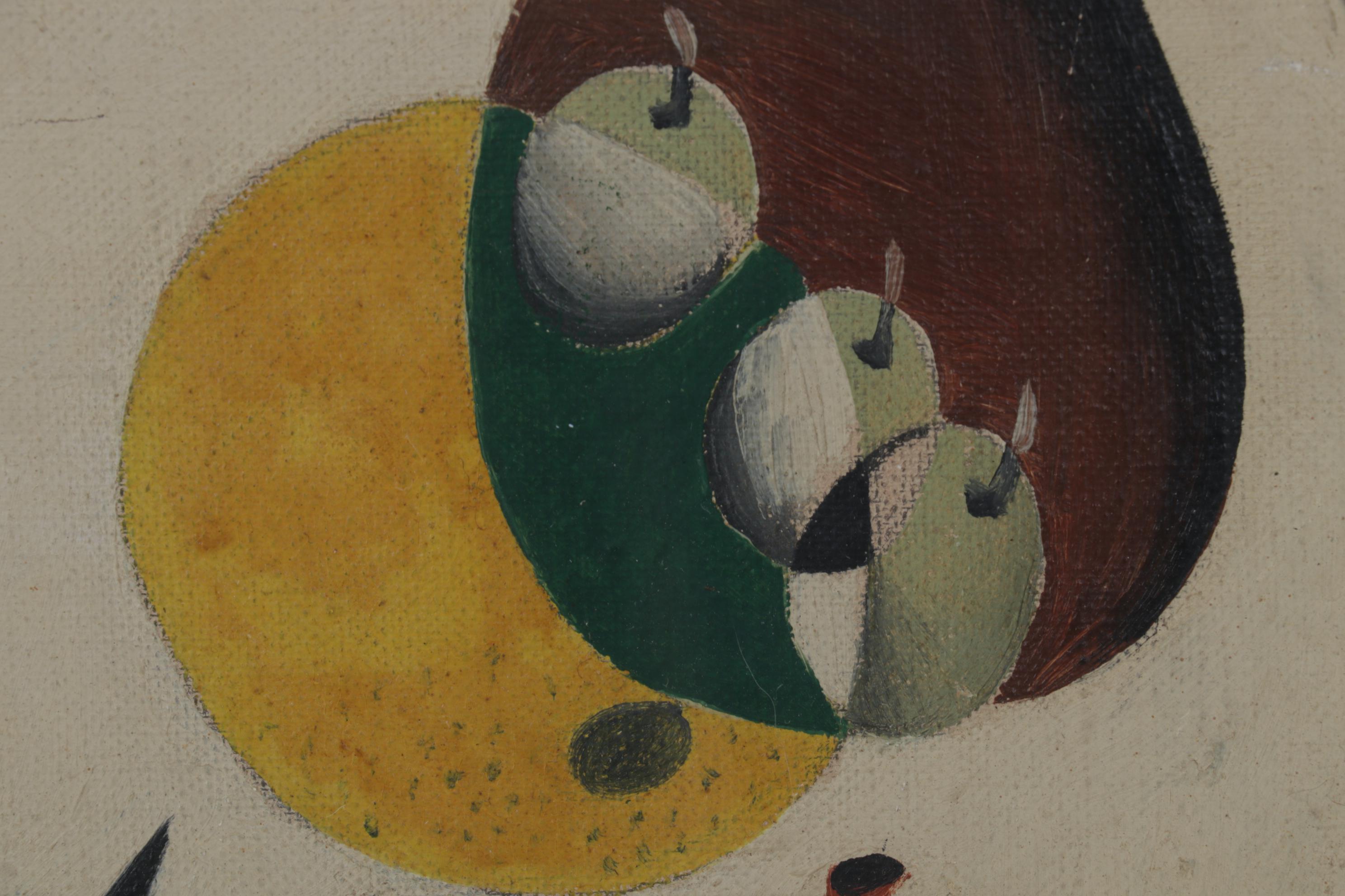 Still Life Oil Painting of Fruit Bowl, Circa 1930