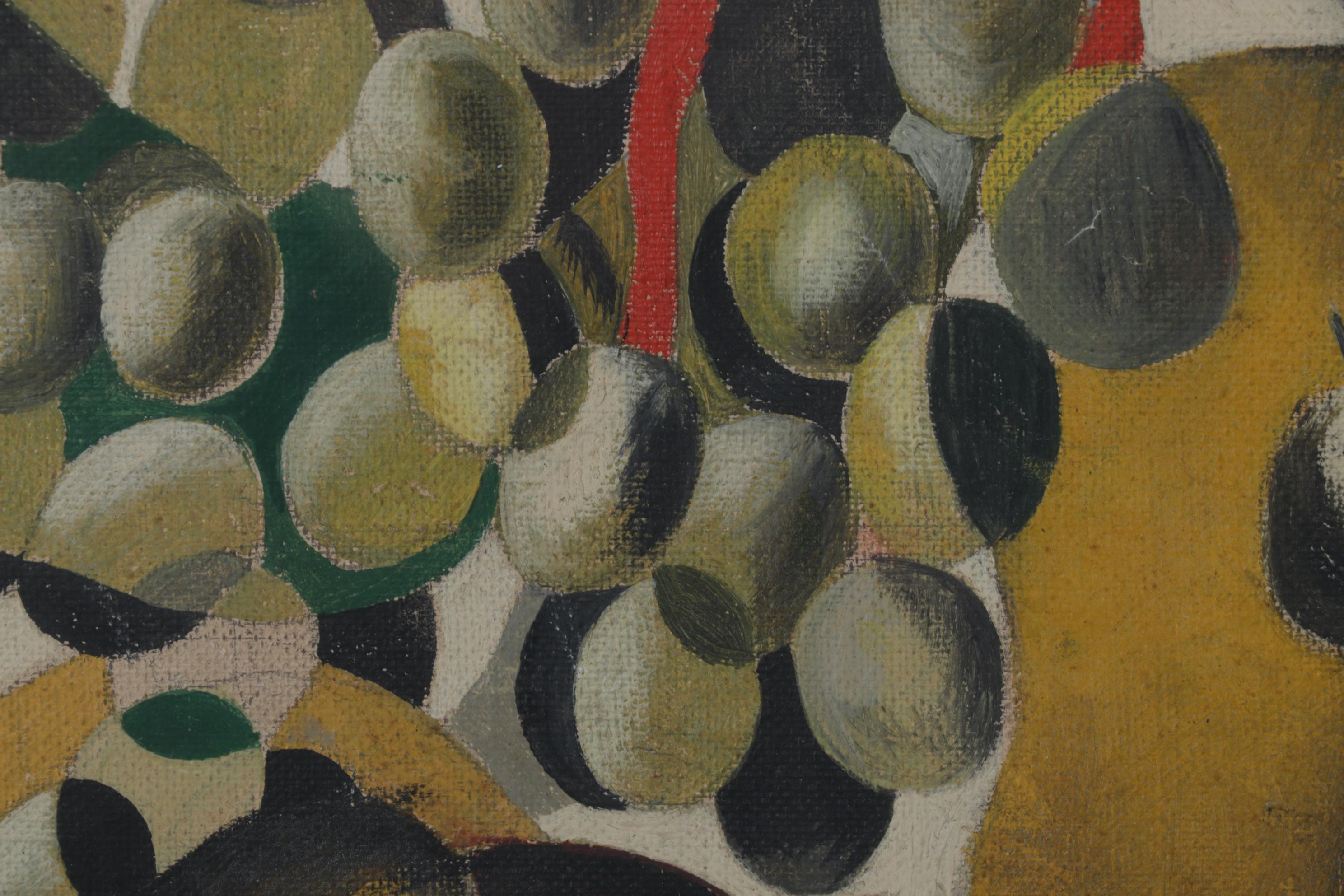 Still Life Oil Painting of Fruit Bowl, Circa 1930