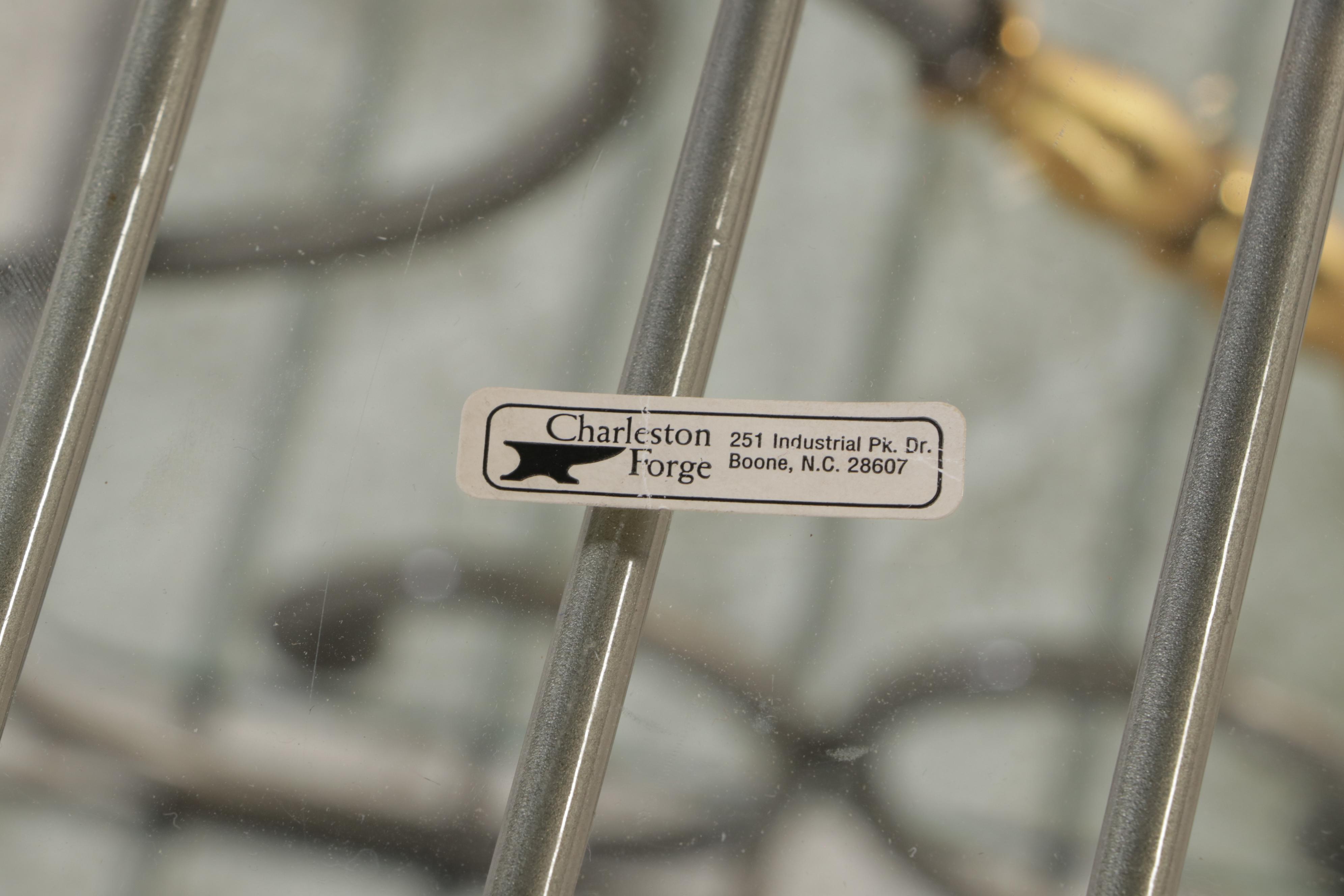 Charleston Forge Brass-Mounted Iron Four-Tier Baker's Rack