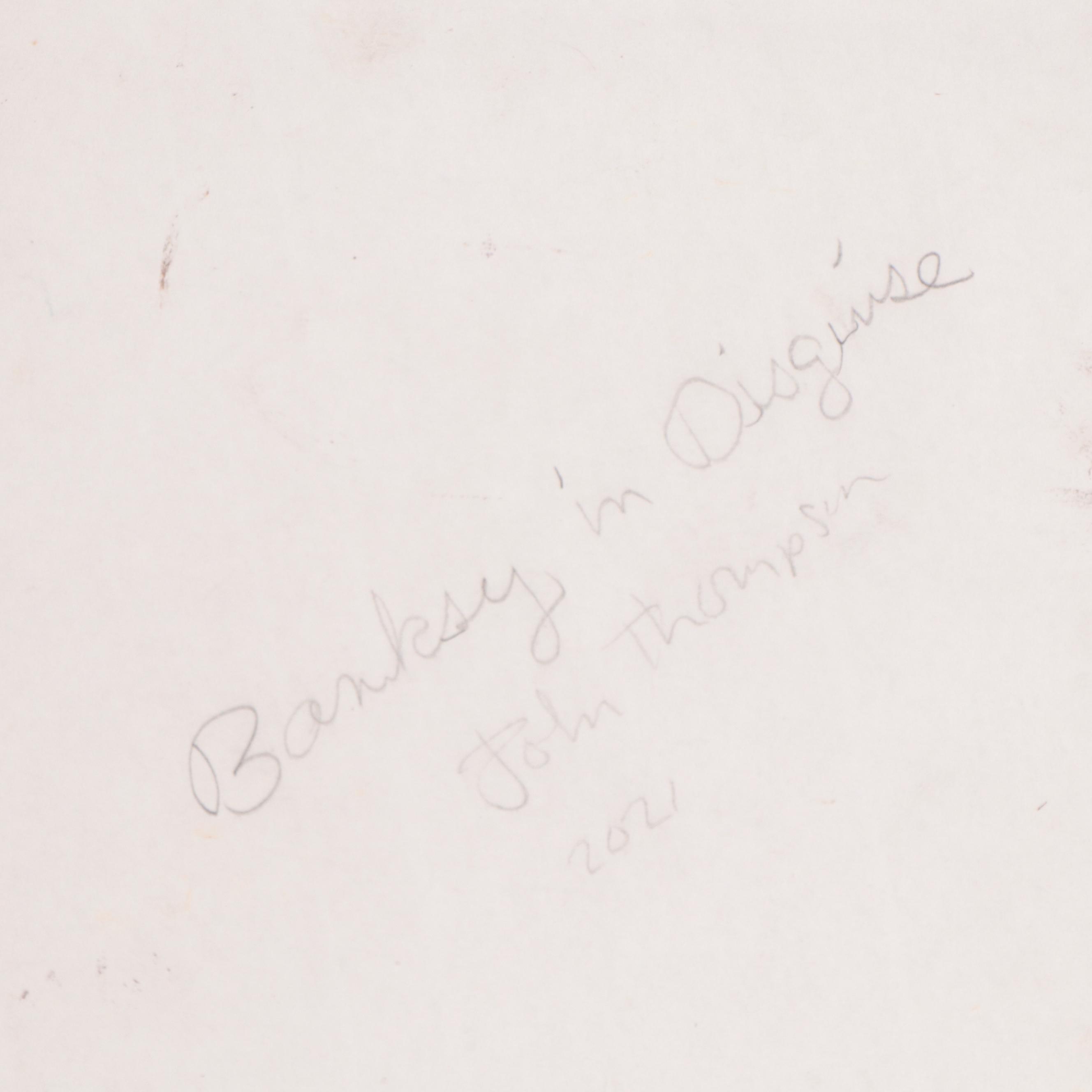 John Thompson Oil Painting "Banksy In Disguise," 2021