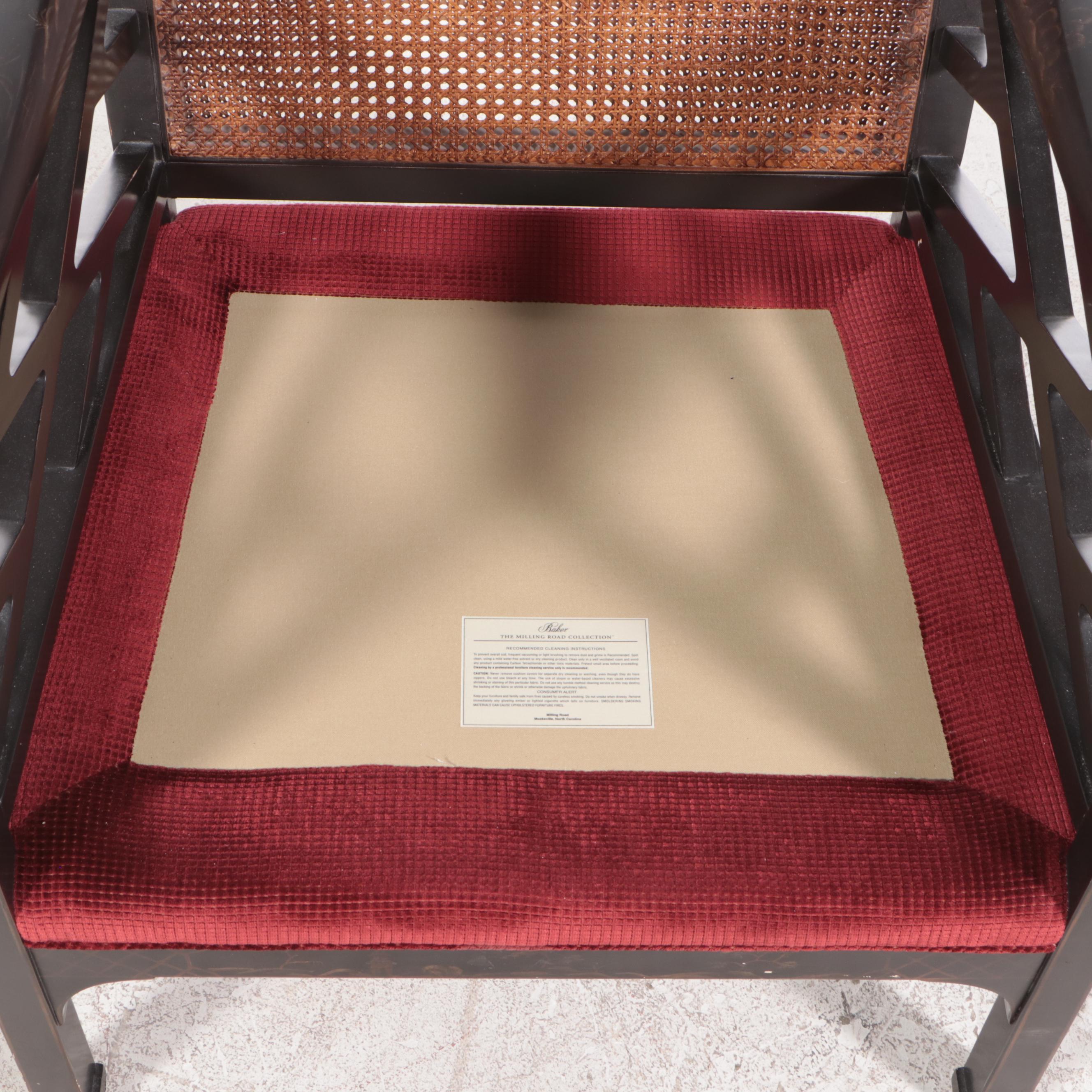 Milling Road div. of Baker Ebonized, Parcel-Gilt, and Chinoiserie Armchair