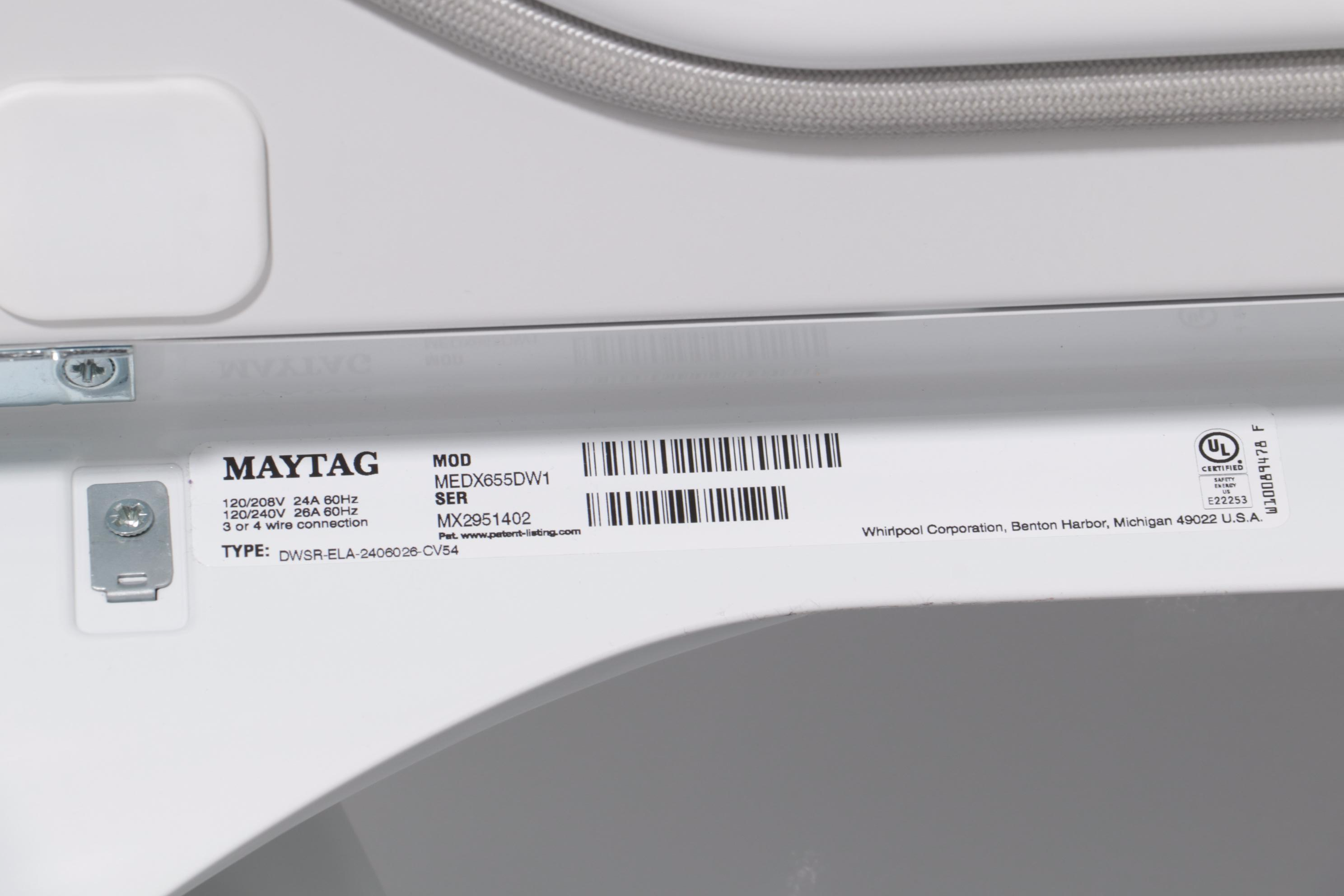 Maytag "Bravos" 4.3 Cu. Ft. Washer and 7.0 Cu. Ft. Dryer Set