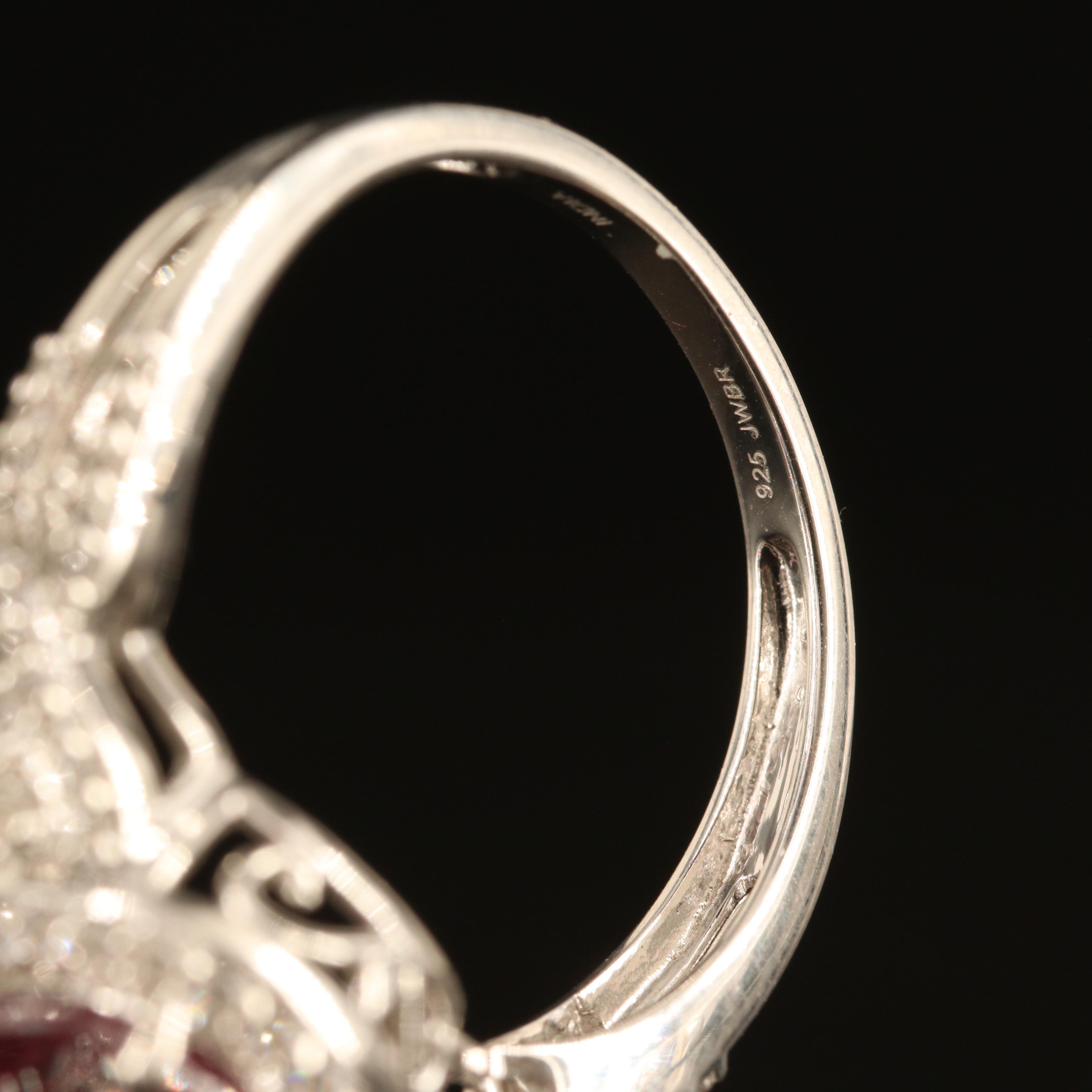 Sterling Sapphire and White Sapphire Ring