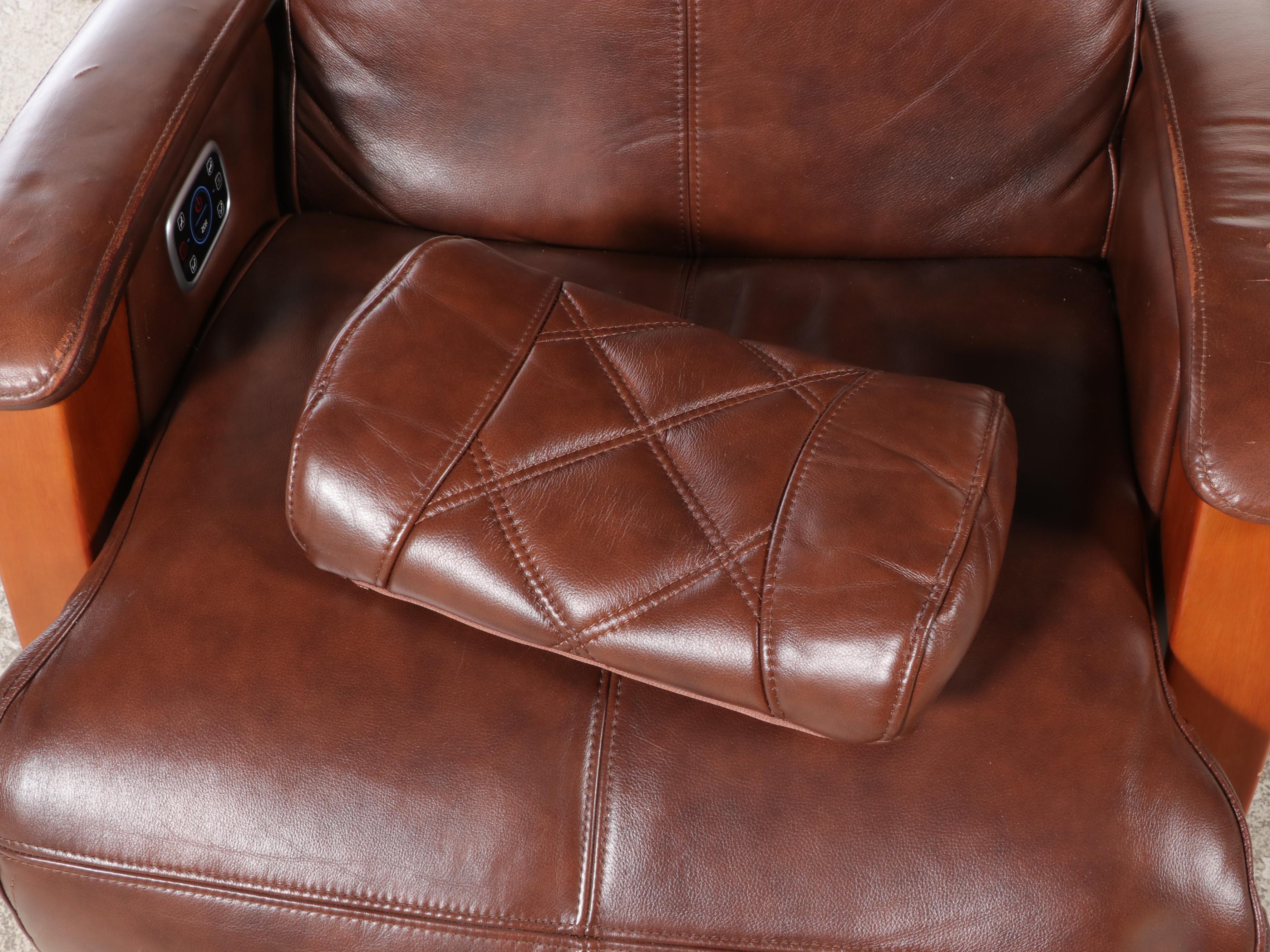 Faux Leather Upholstered Contemporary Power Recliner