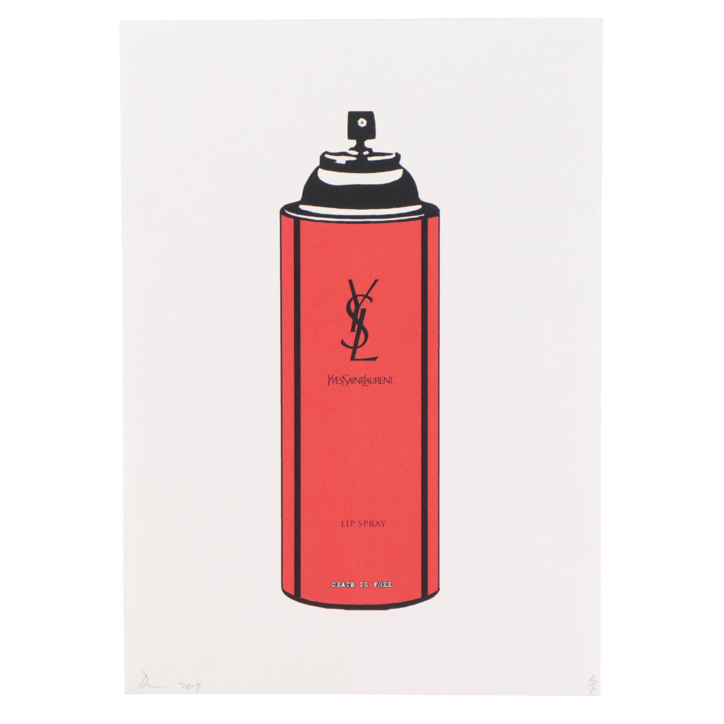 Death NYC Pop Art Graphic Print YSL Spray Paint, 2019