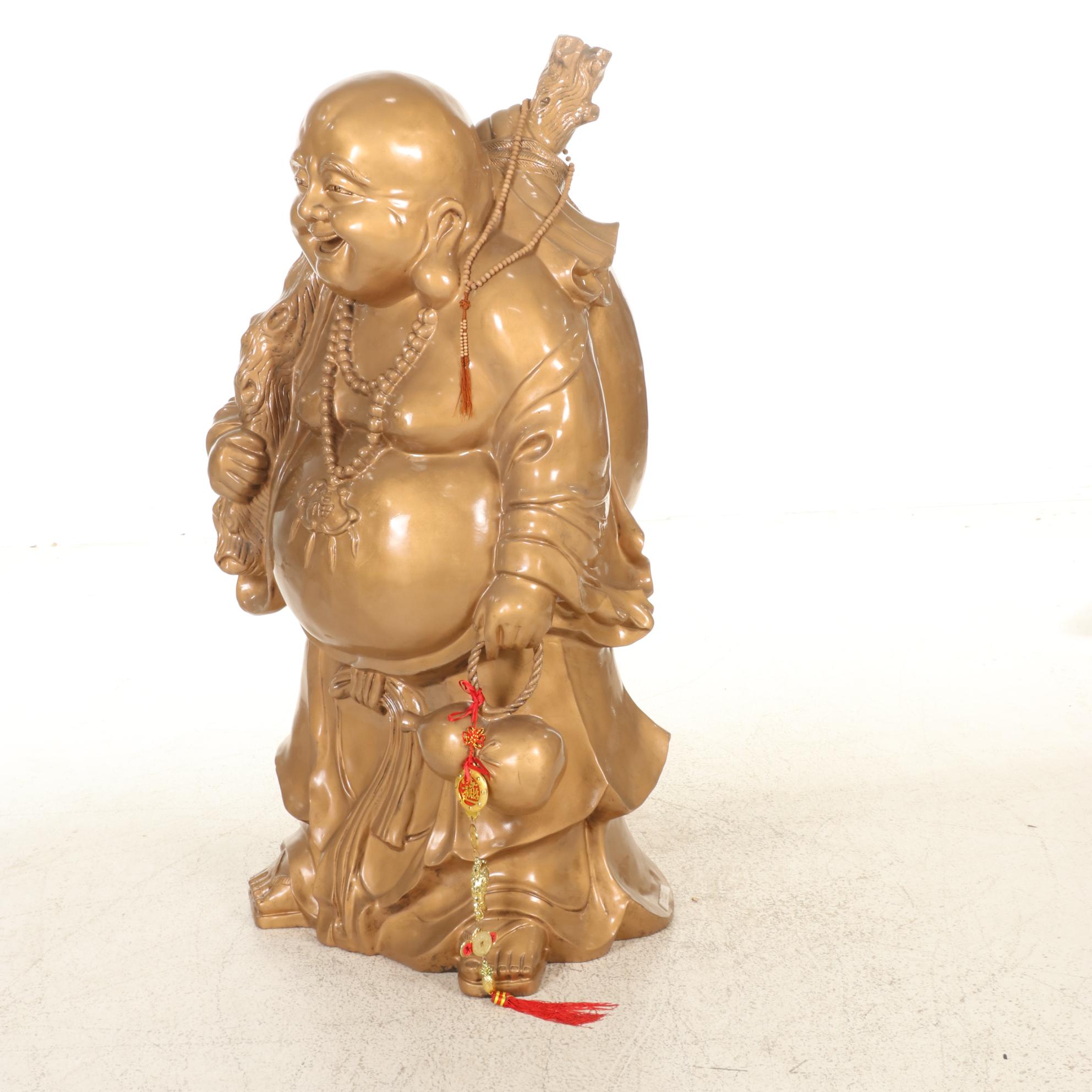 Large-Scale Fiberglass Sculpture of Budai