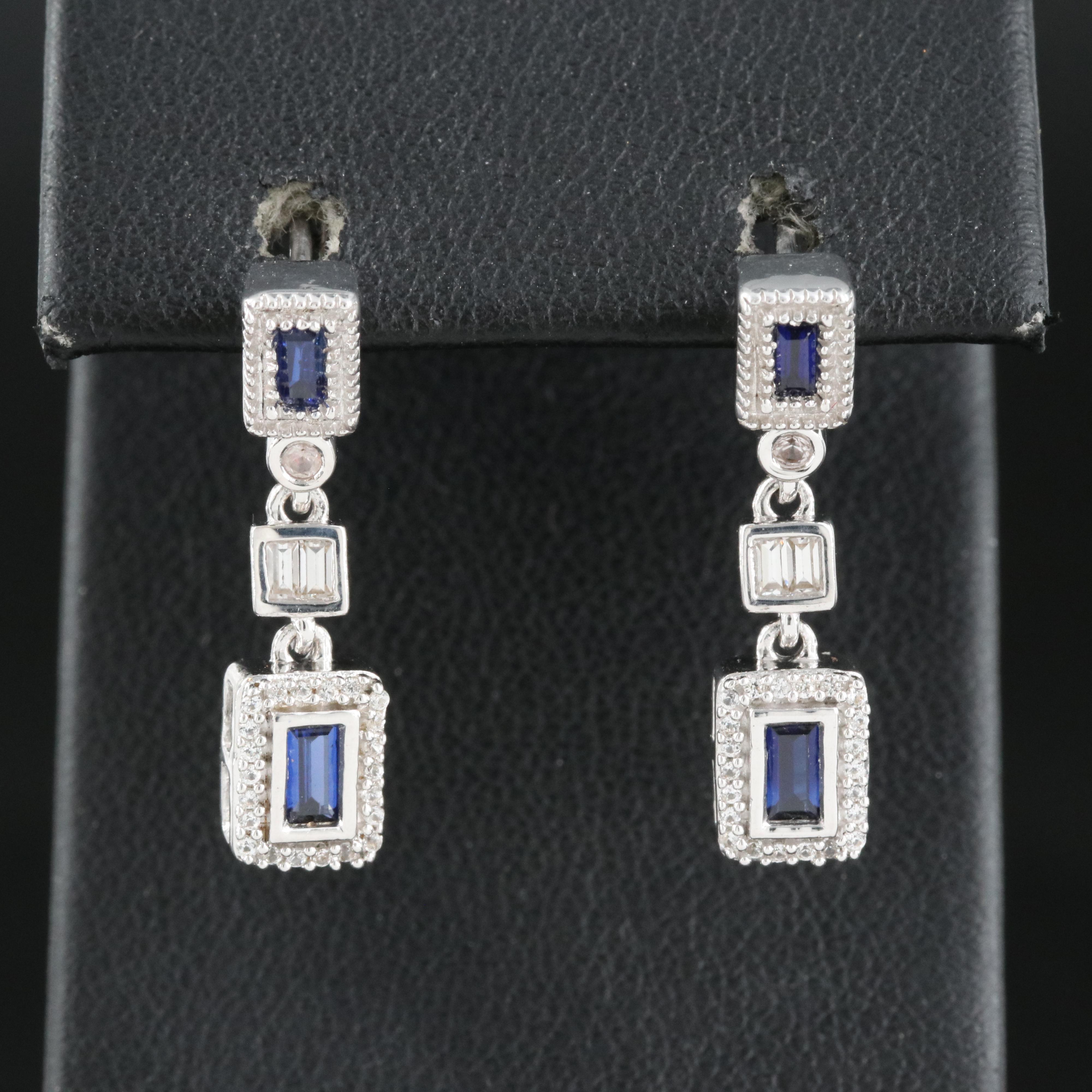Sterling Sapphire Earrings