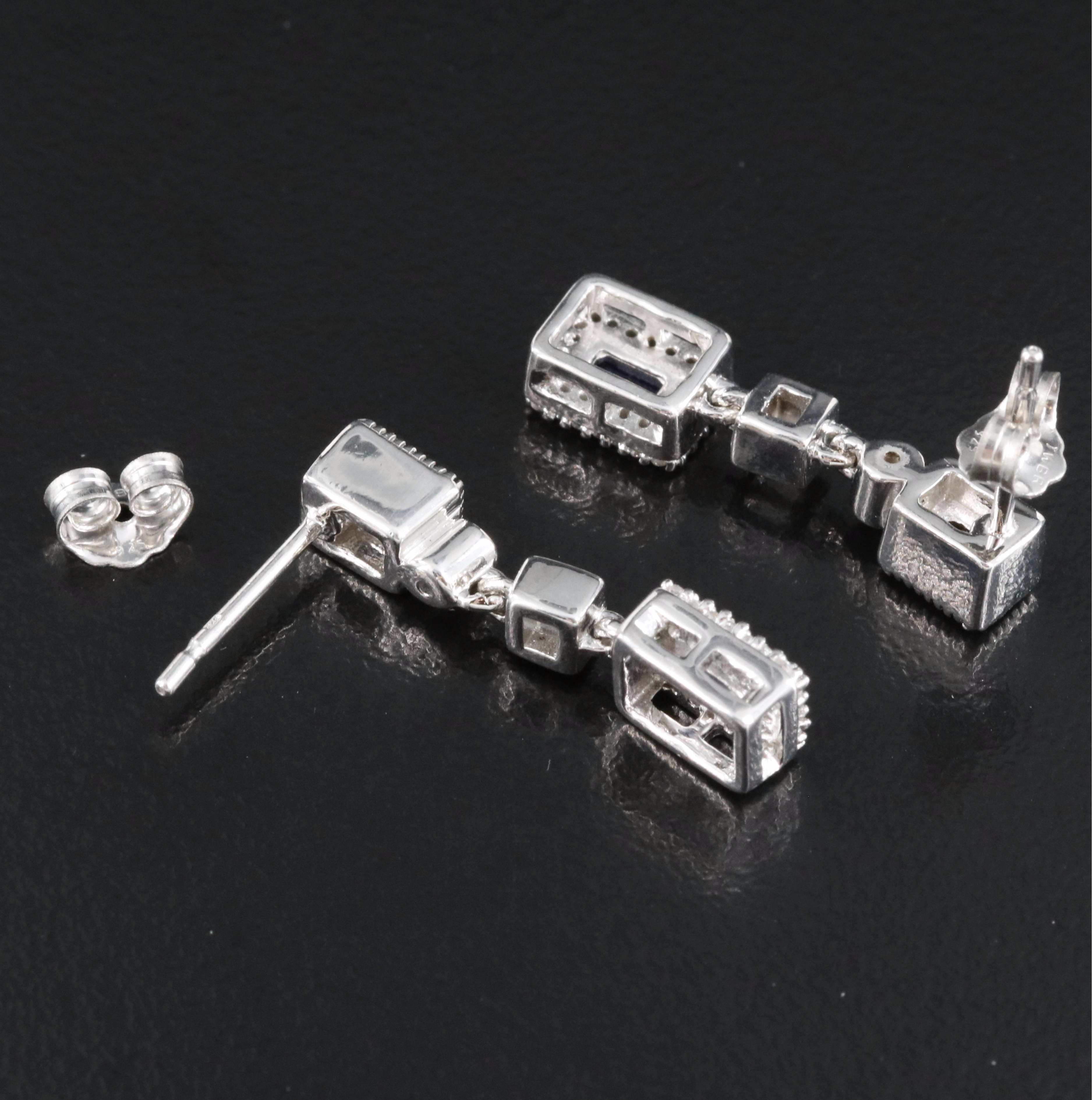 Sterling Sapphire Earrings