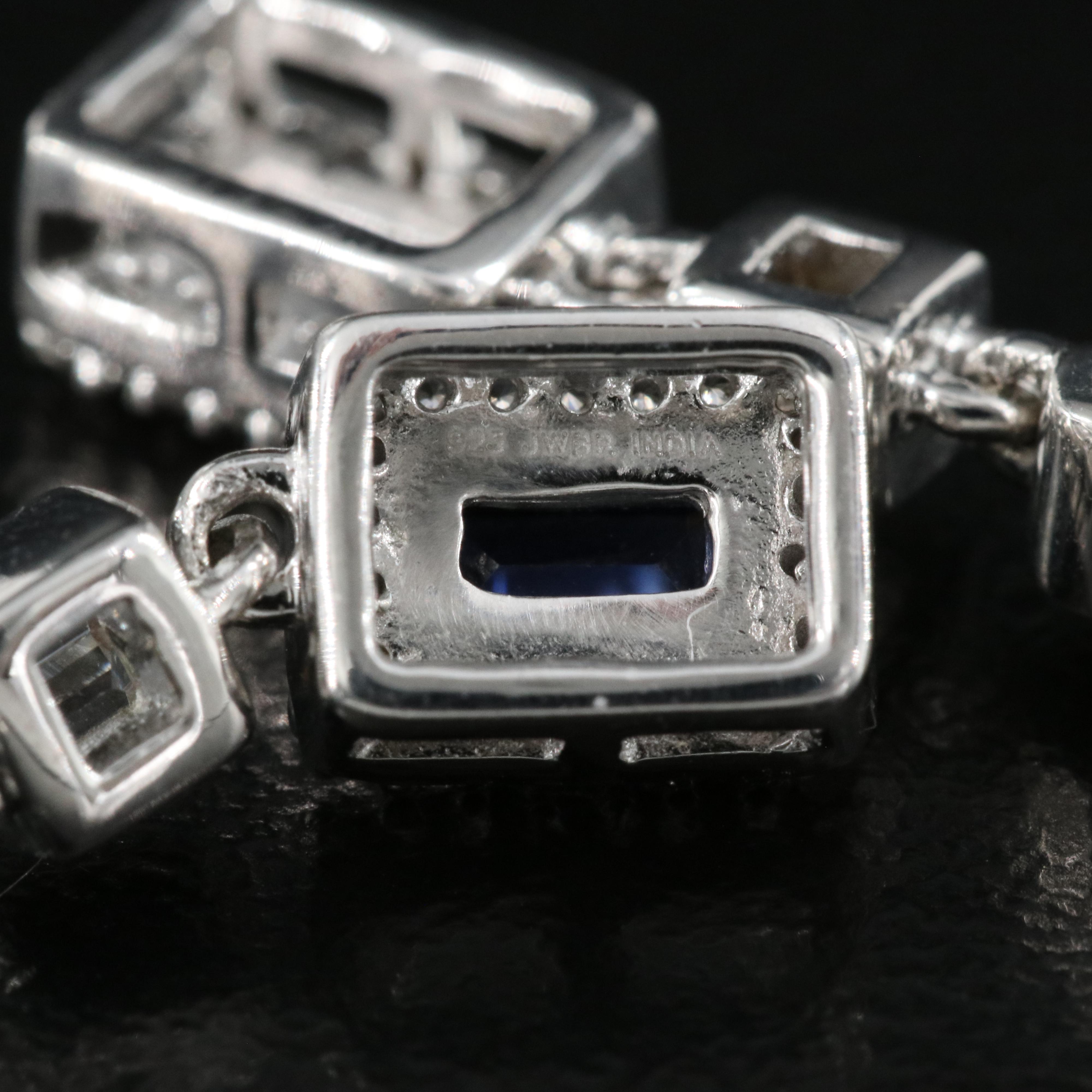 Sterling Sapphire Earrings