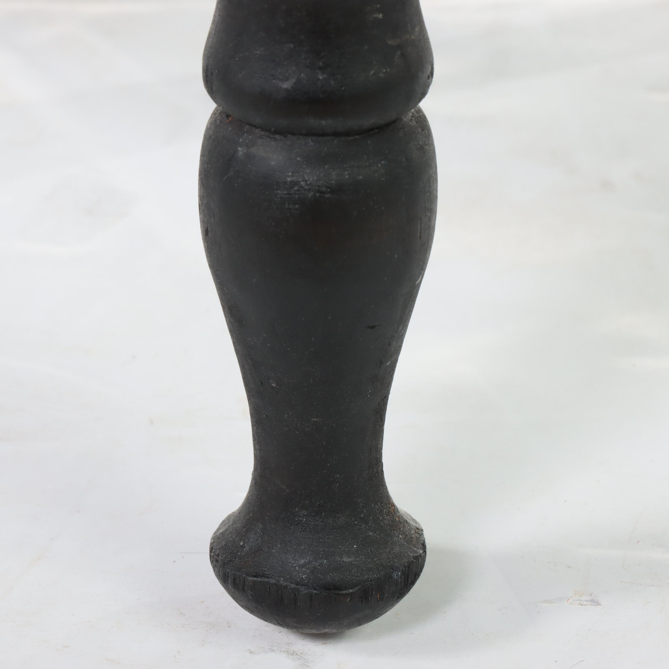 Pair of American Primitive Style Ebonized Child's Side Chairs, 20th Century