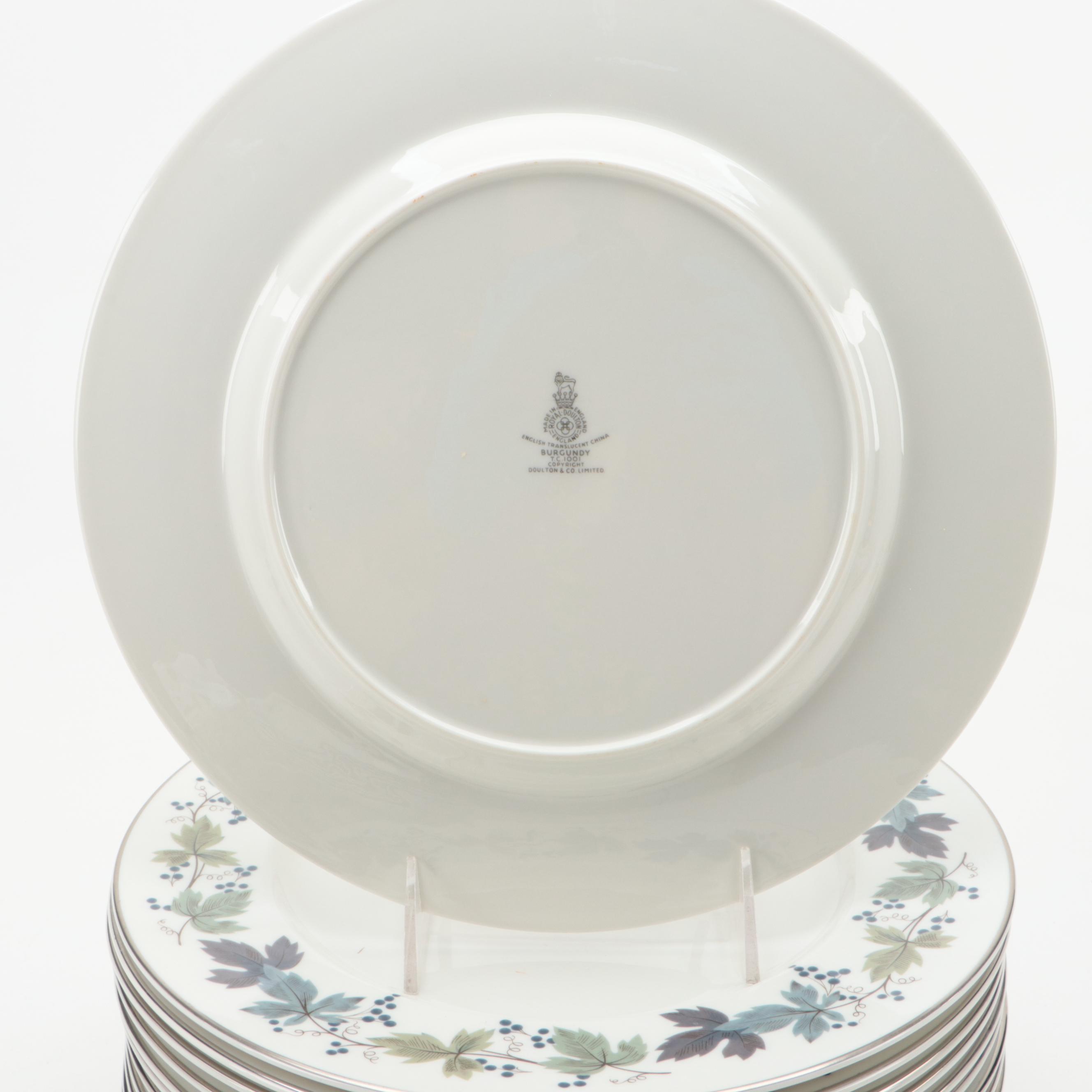 Royal Doulton "Burgundy" Porcelain Dinnerware