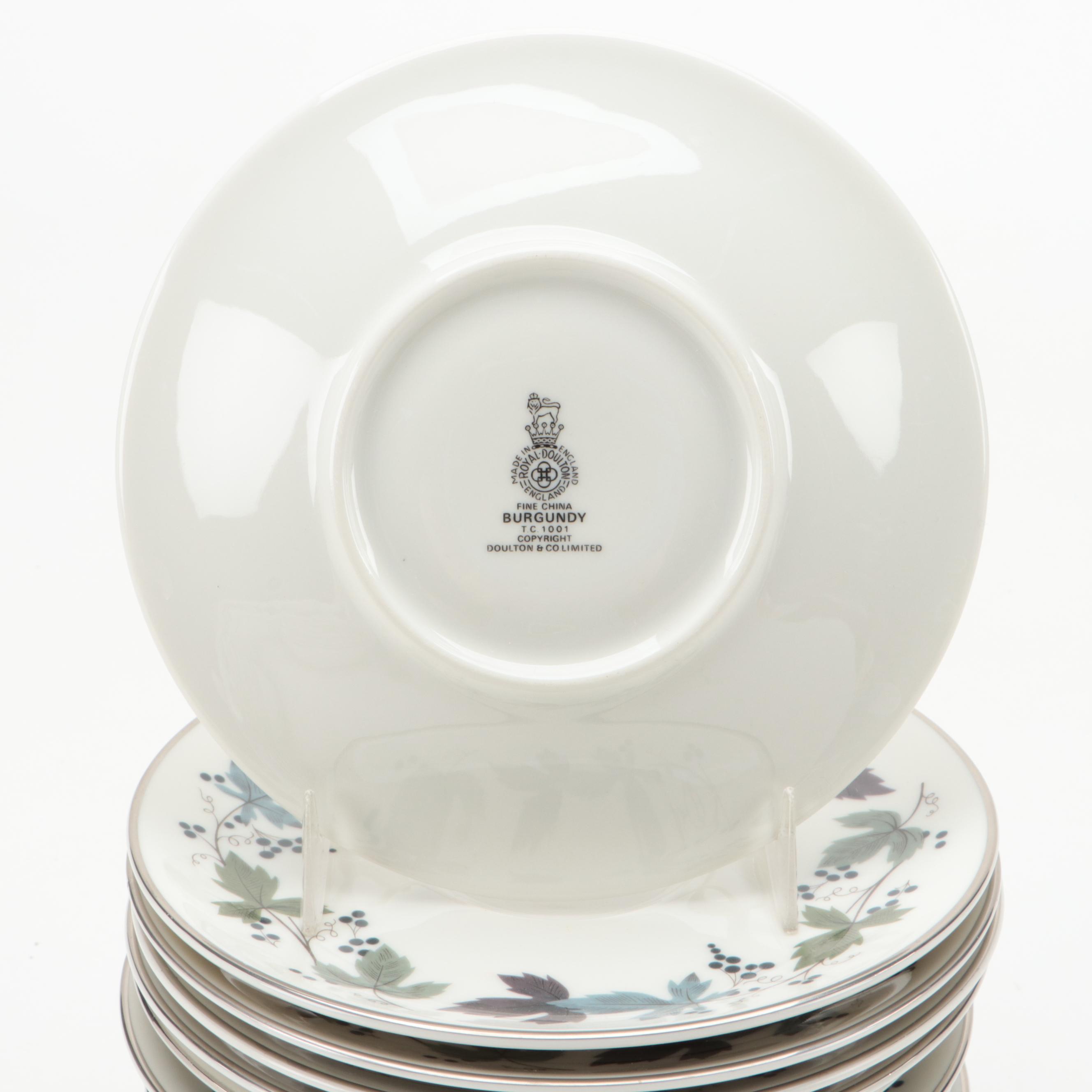 Royal Doulton "Burgundy" Porcelain Dinnerware