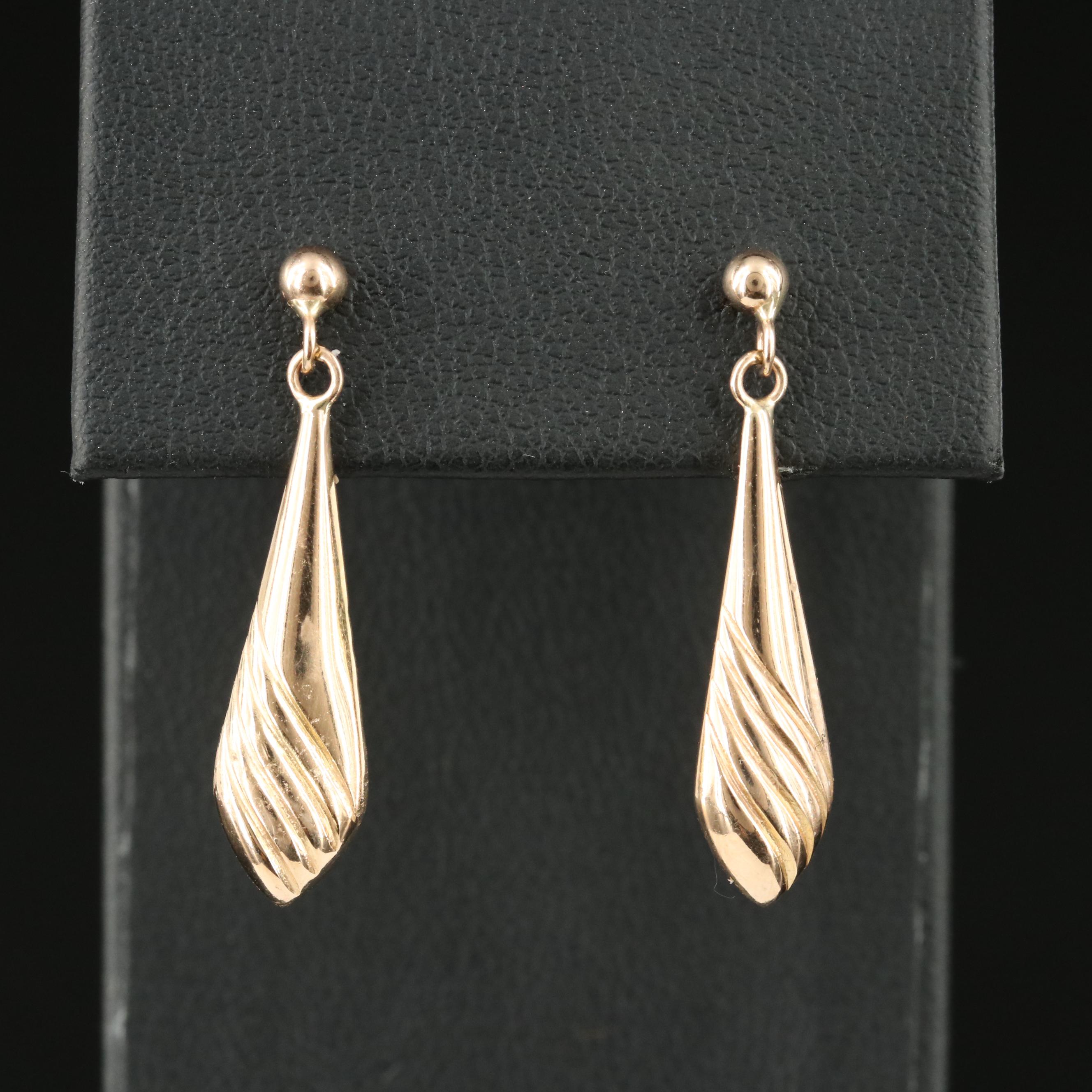 14K Pendulum Earrings