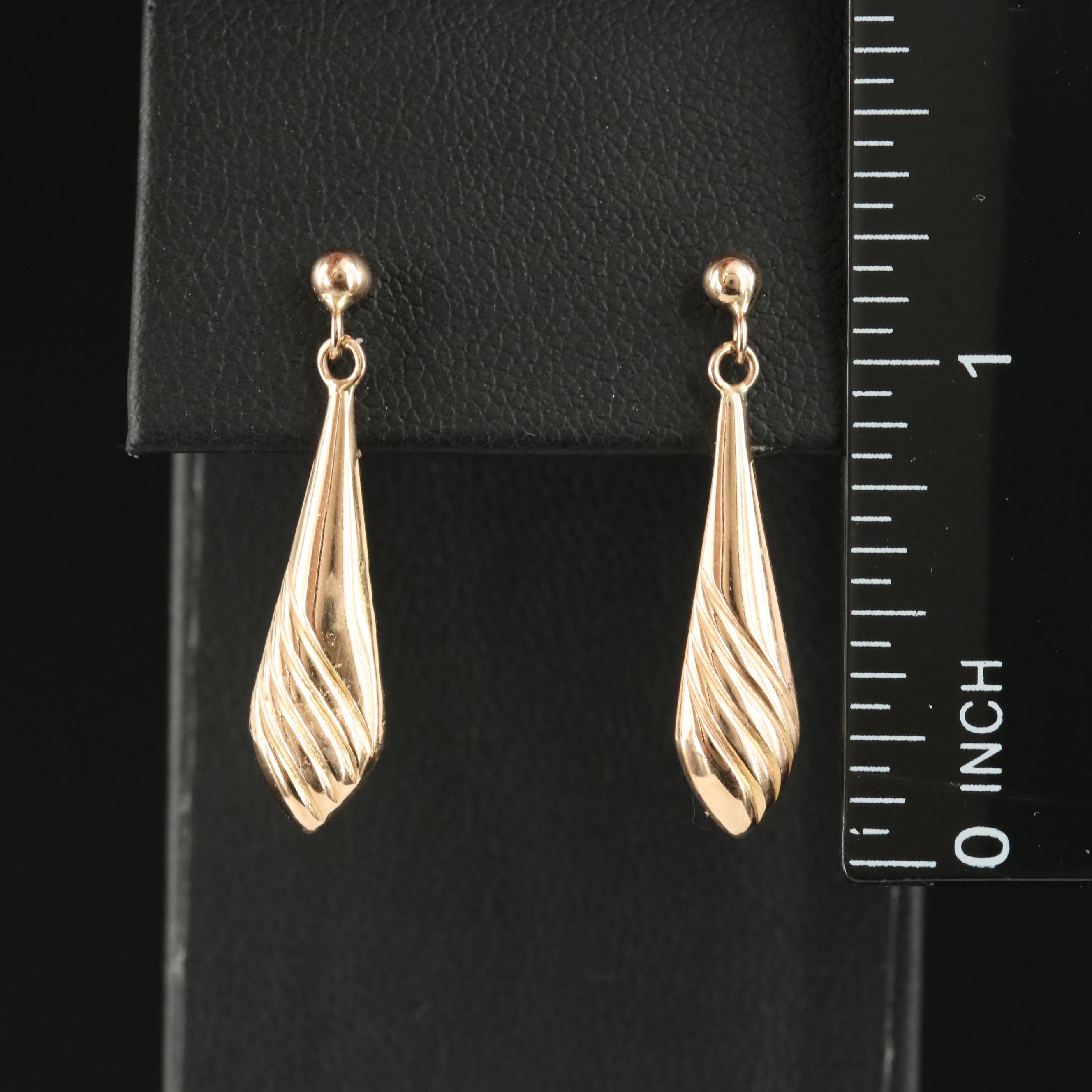 14K Pendulum Earrings