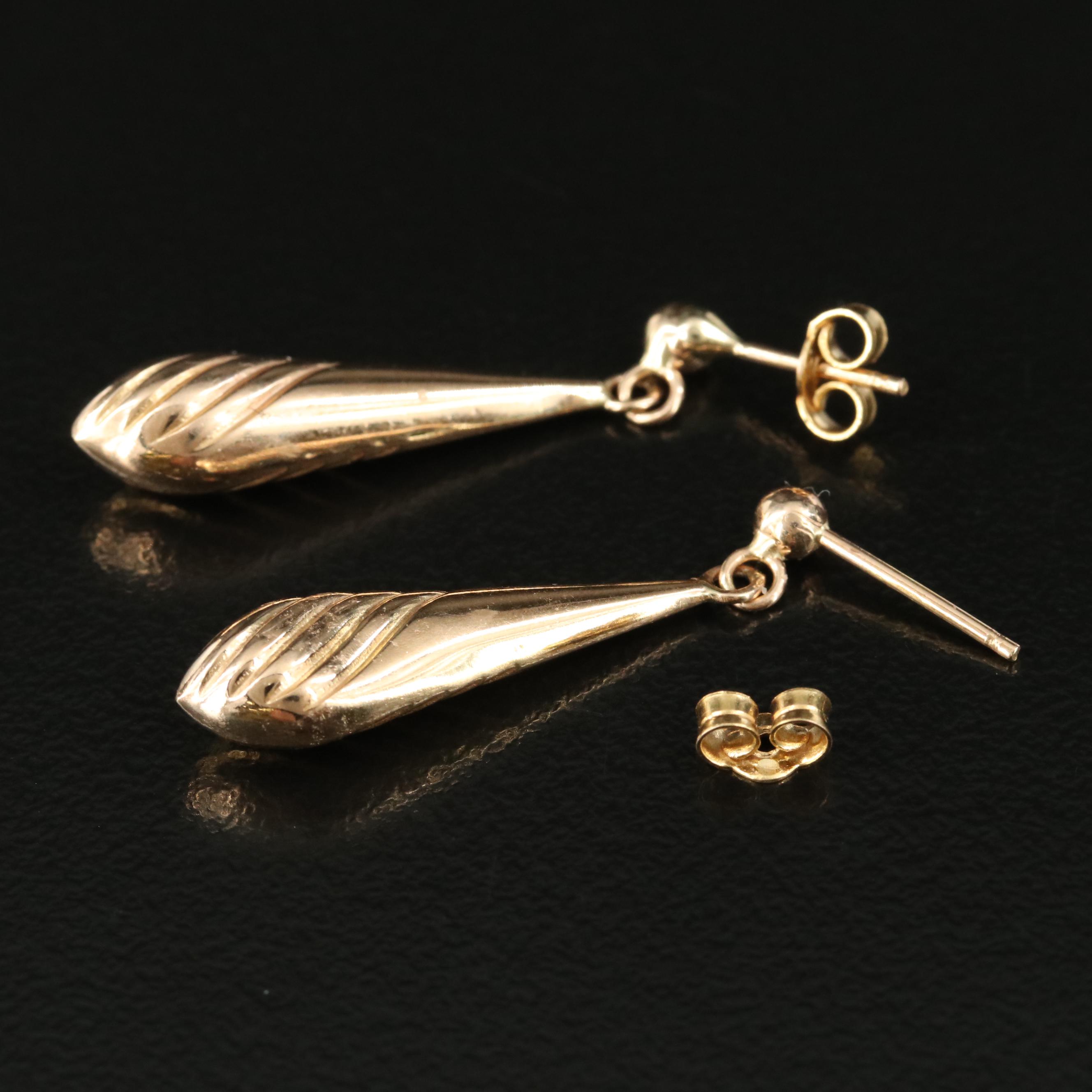 14K Pendulum Earrings