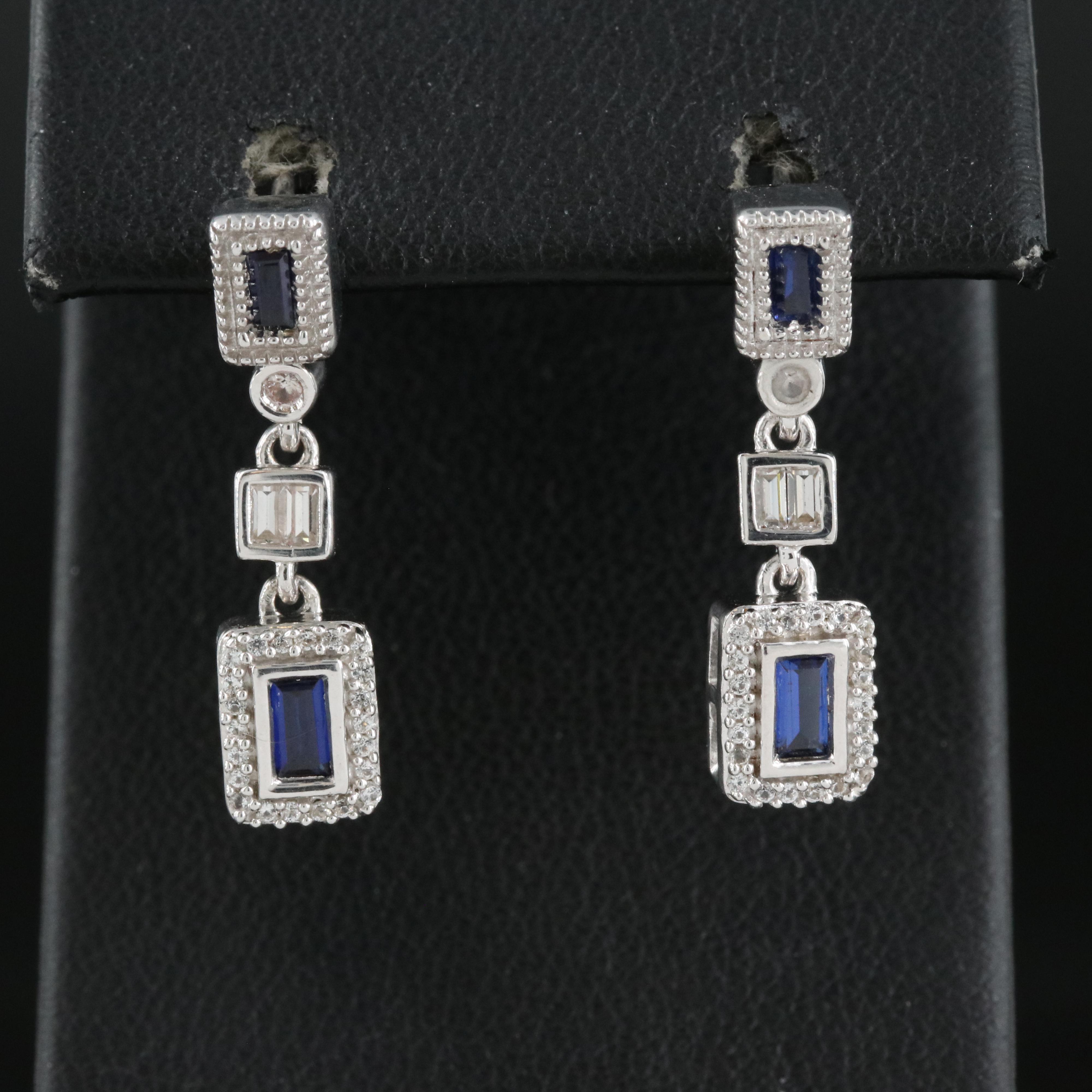 Sterling Sapphire Earrings