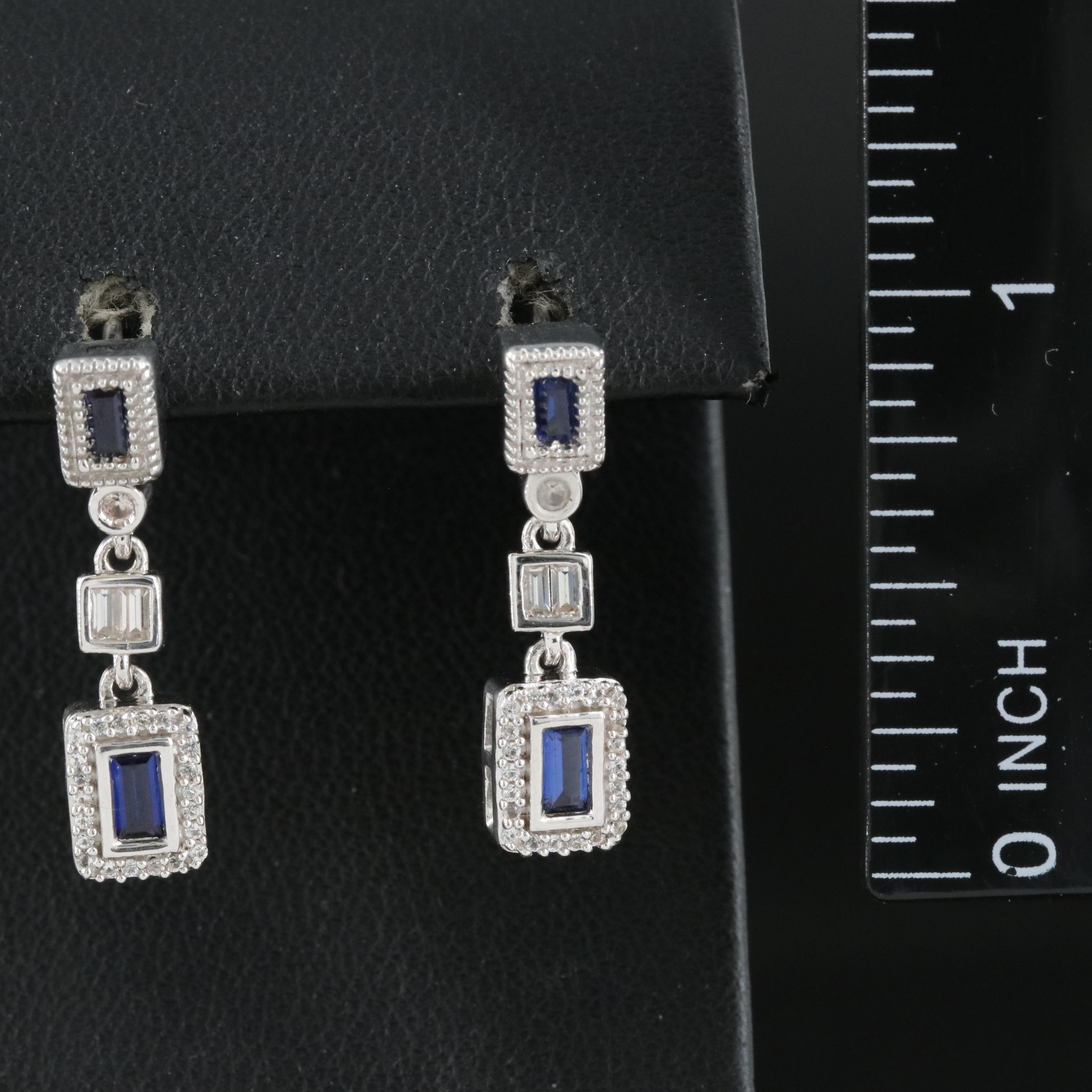 Sterling Sapphire Earrings
