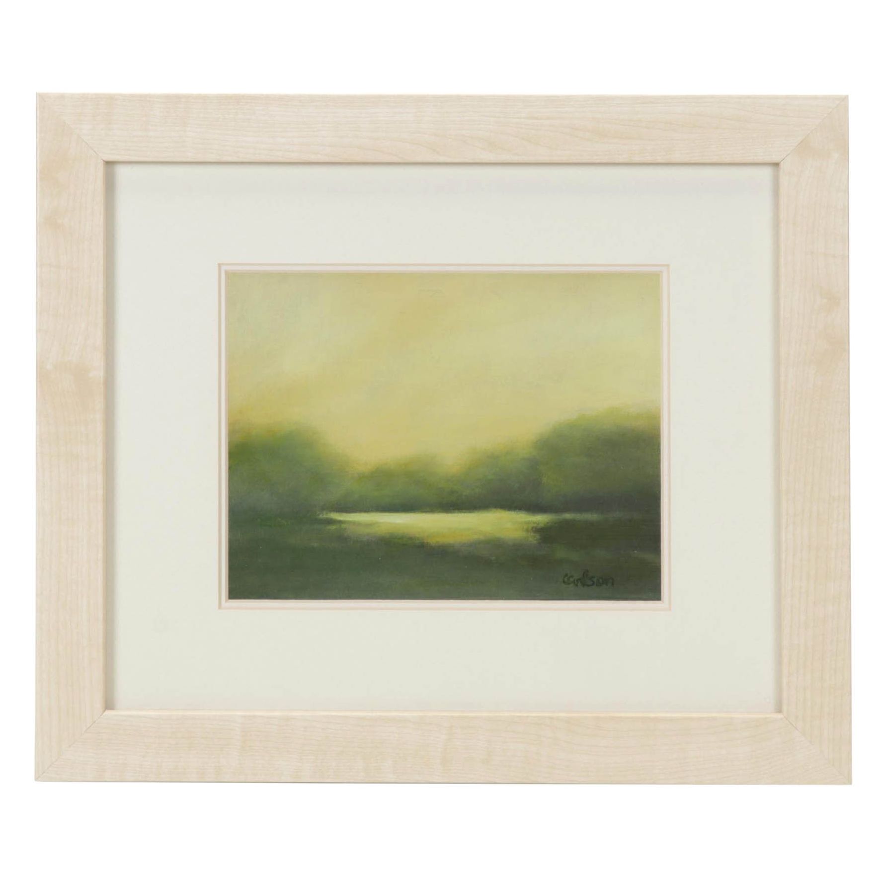 Sallie Carlson Landscape Acrylic Painting "Serenity," 21st Century