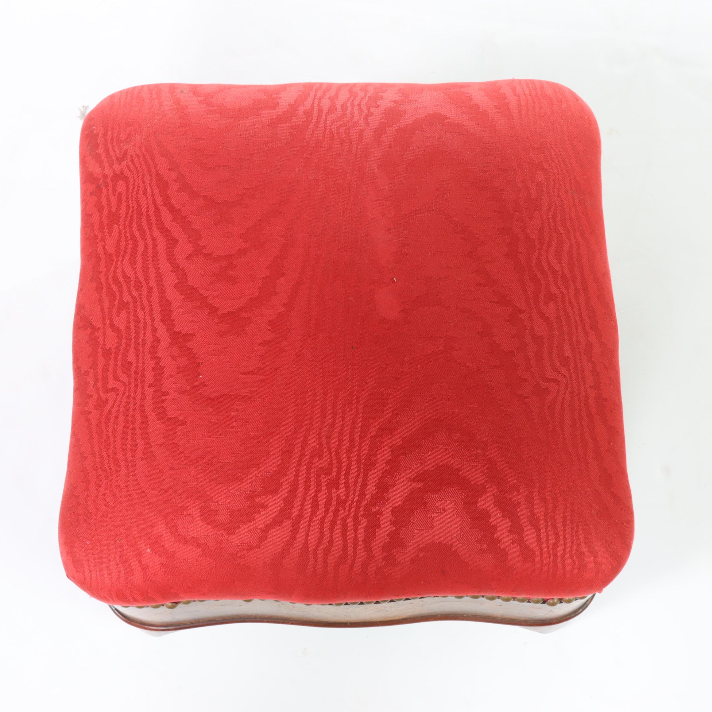 Century Furniture Empire Revival Flame Mahogany Footstool, Early 20th Century