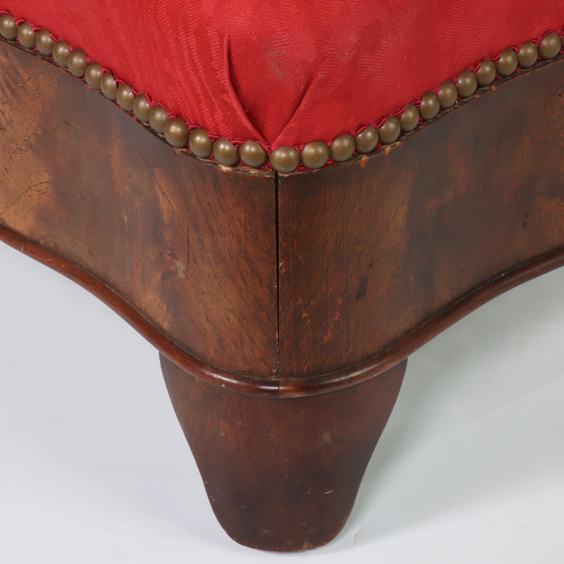 Century Furniture Empire Revival Flame Mahogany Footstool, Early 20th Century