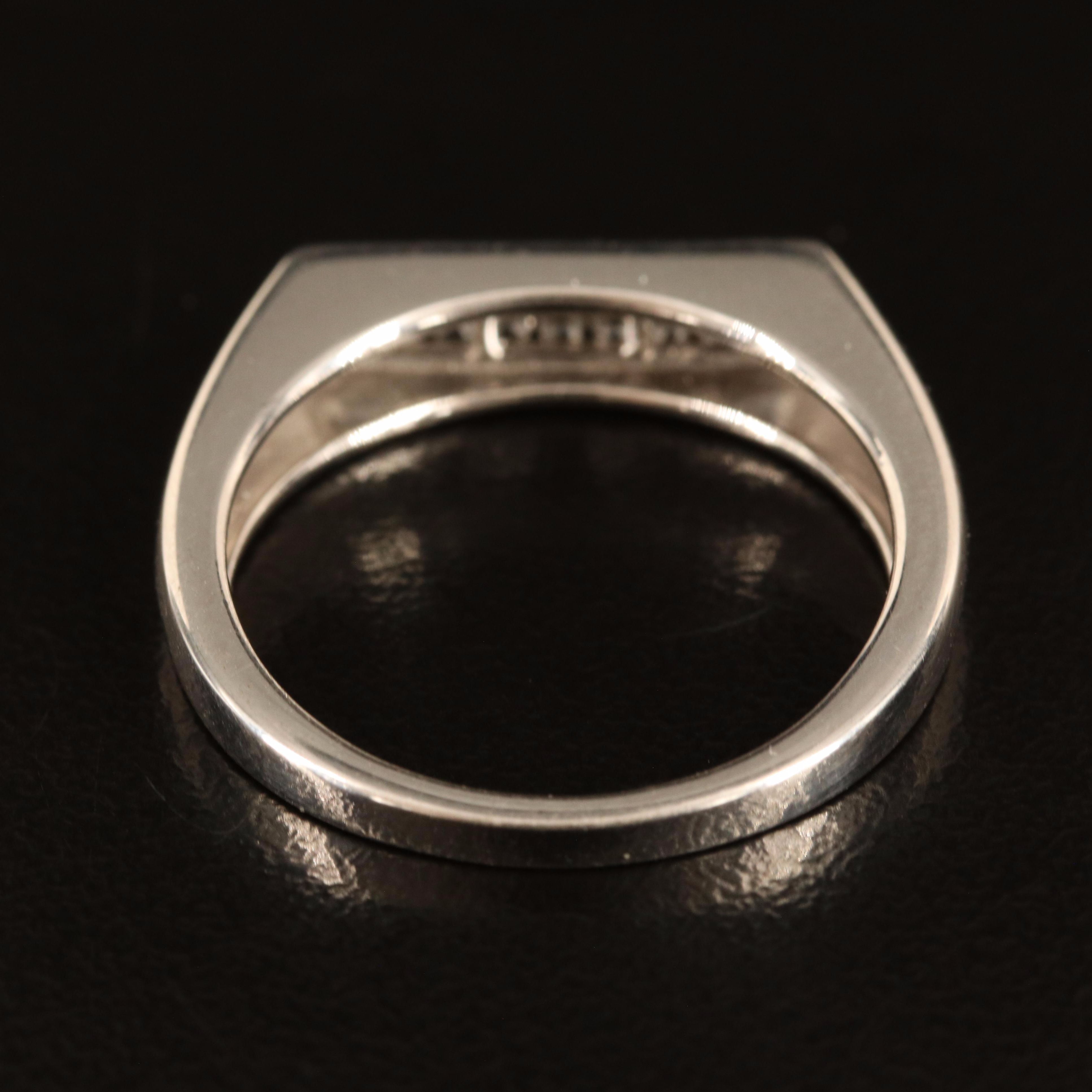 Sterling White Sapphire Bar Ring