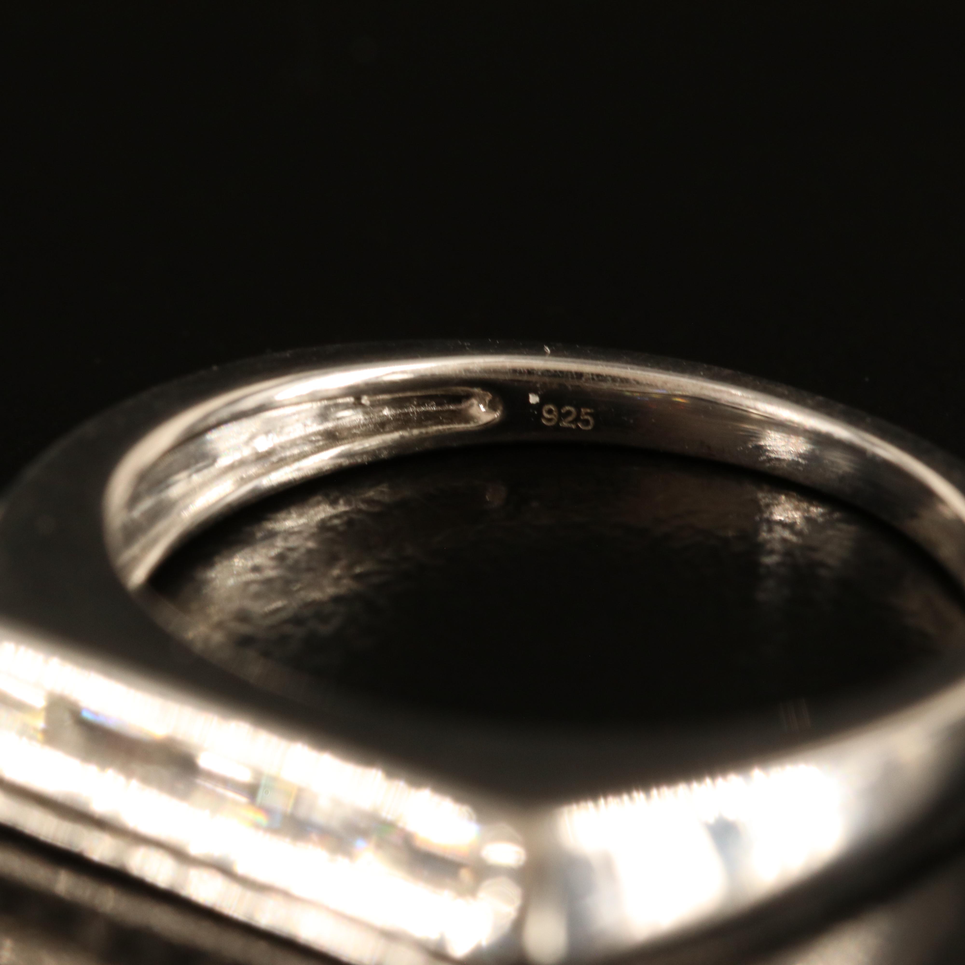 Sterling White Sapphire Bar Ring