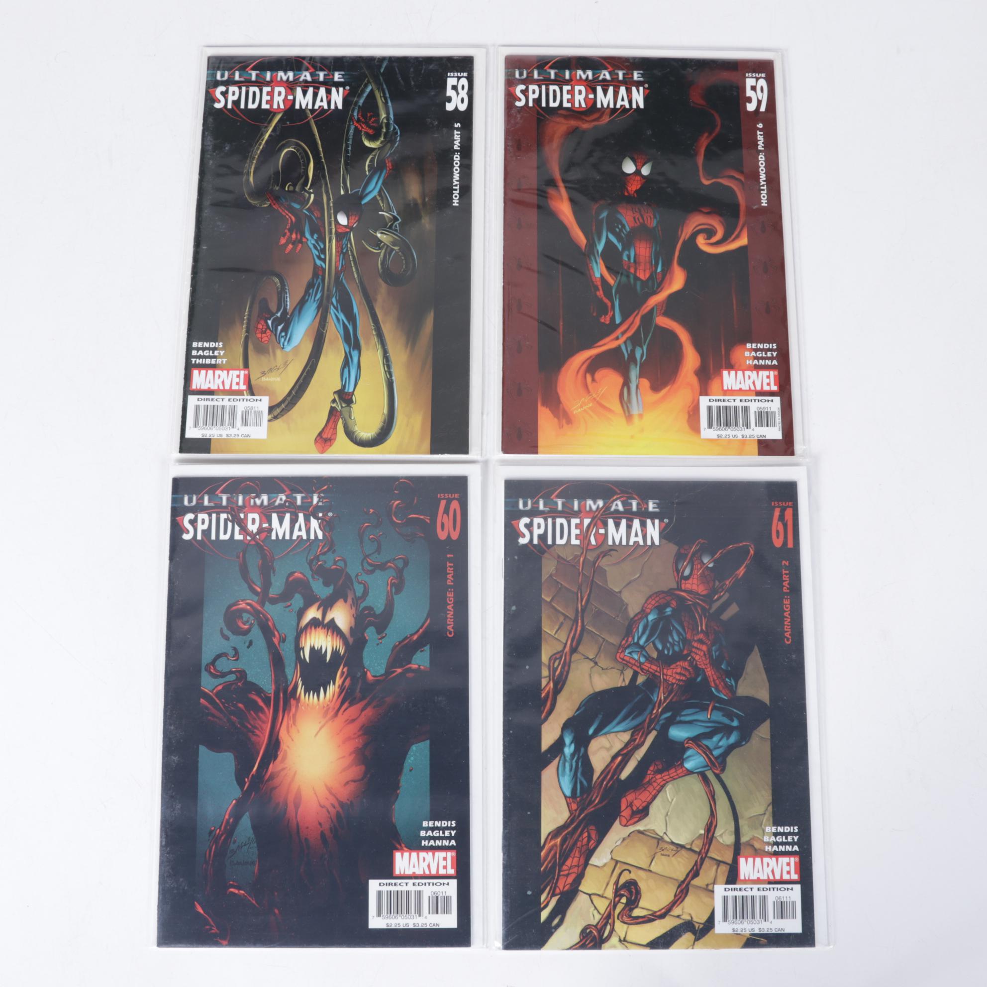 Spider-Man and Ultimate Six Comic Books With Cards and "City of Heroes" PC Game