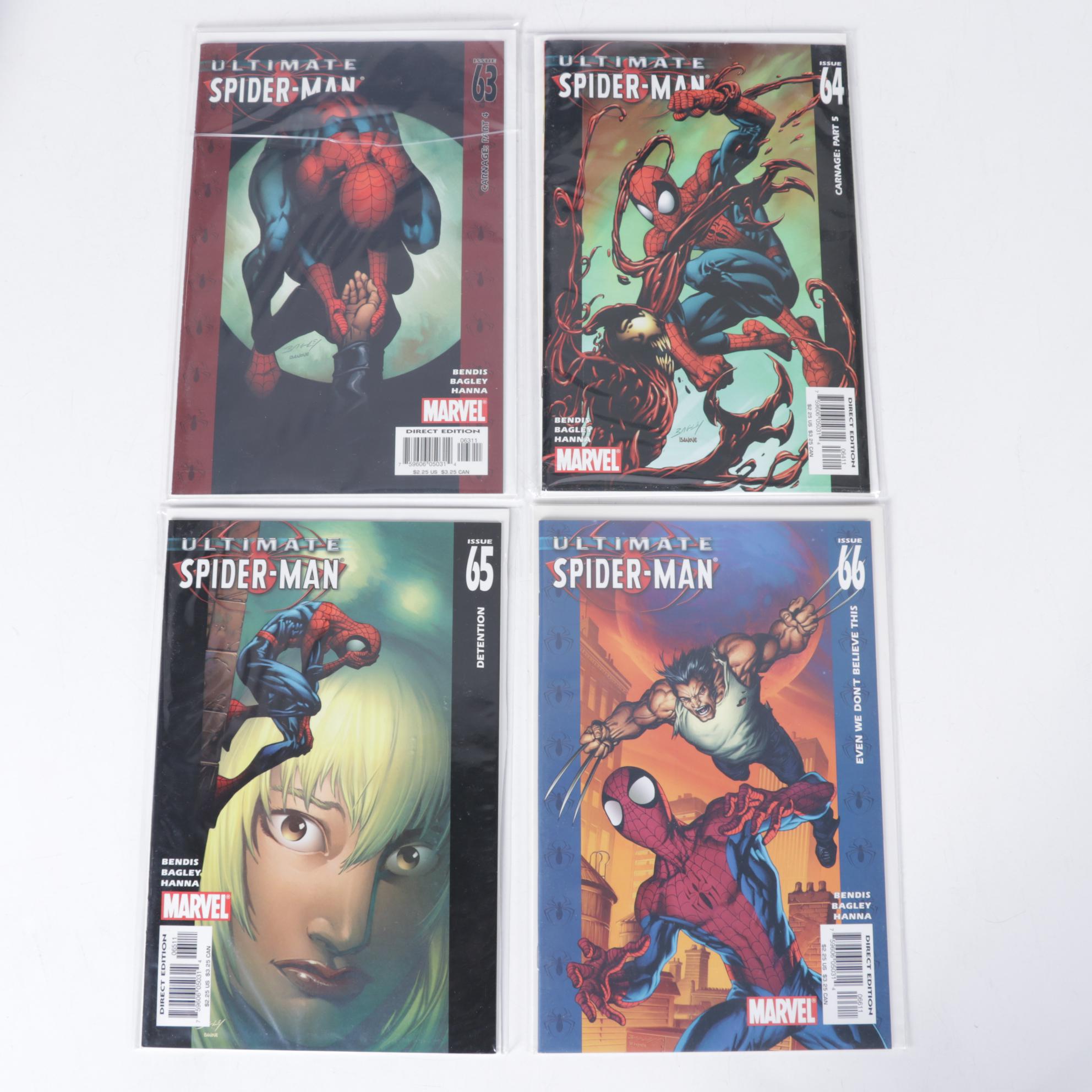 Spider-Man and Ultimate Six Comic Books With Cards and "City of Heroes" PC Game