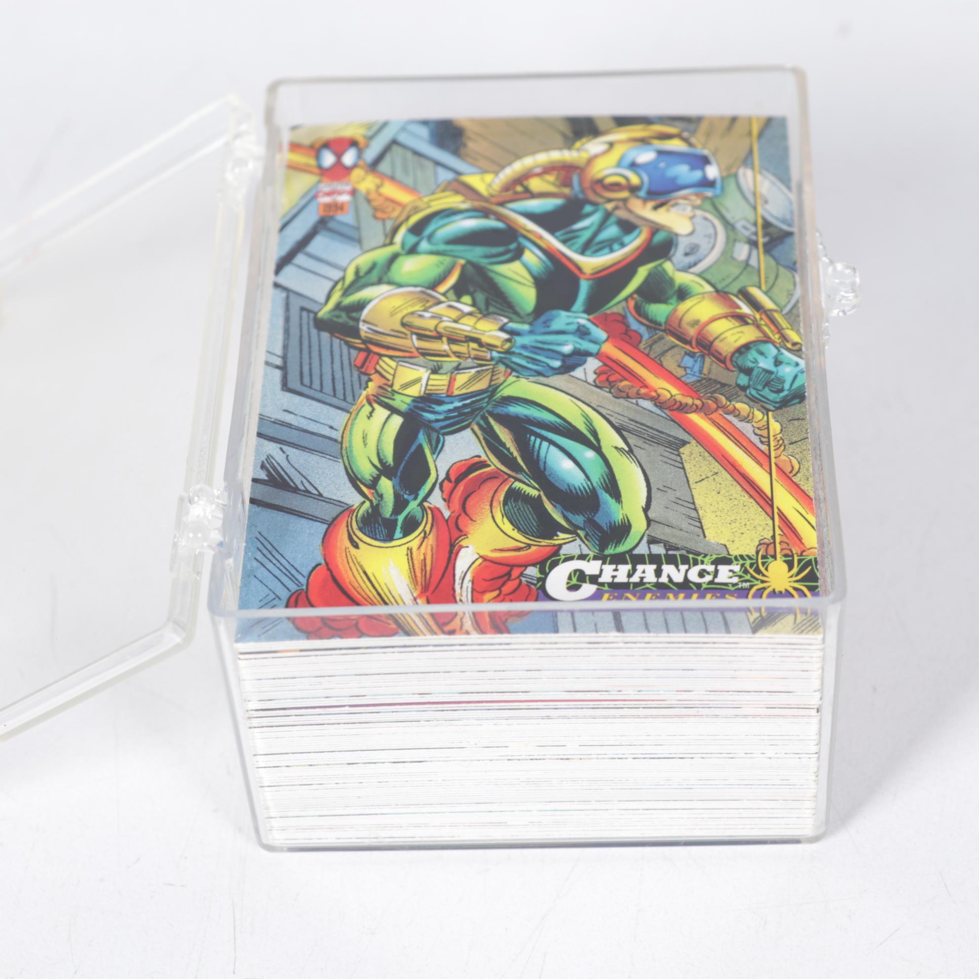 Spider-Man and Ultimate Six Comic Books With Cards and "City of Heroes" PC Game