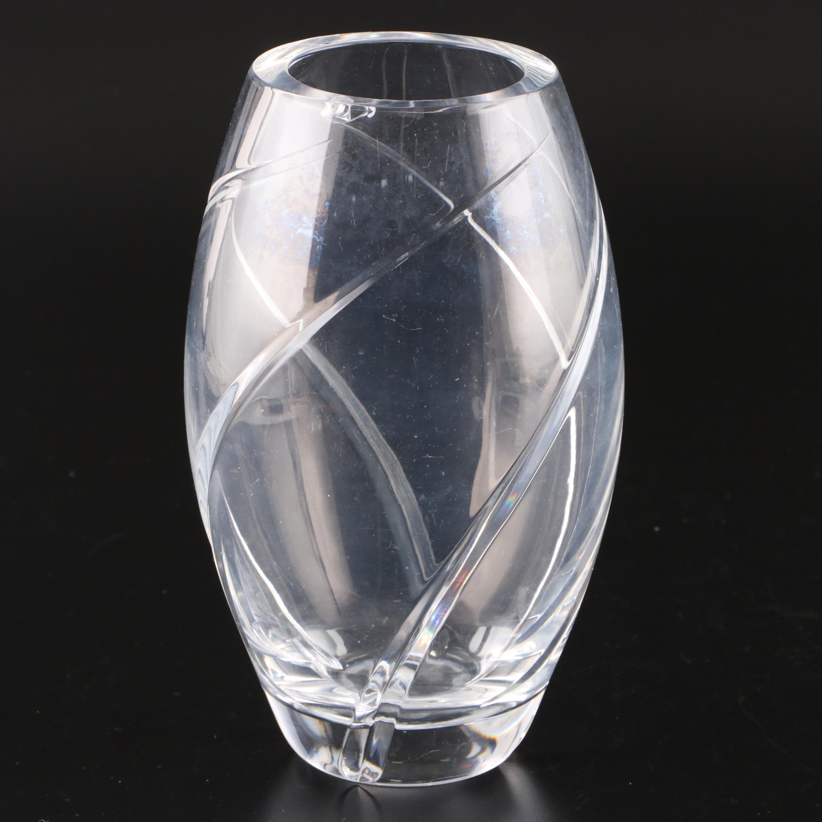Tiffany & Co. Crystal Vase with Other Crystal Table Accessories