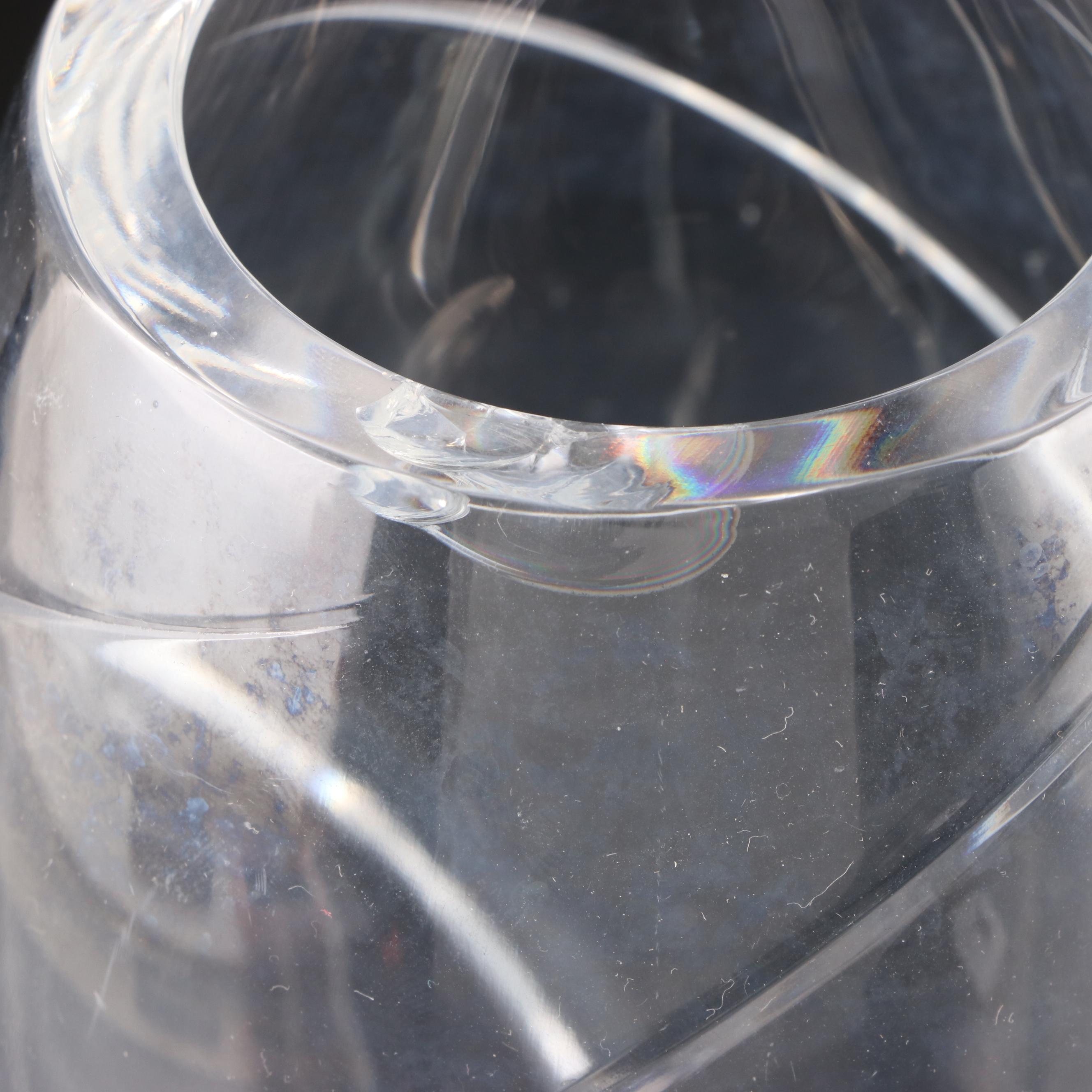 Tiffany & Co. Crystal Vase with Other Crystal Table Accessories