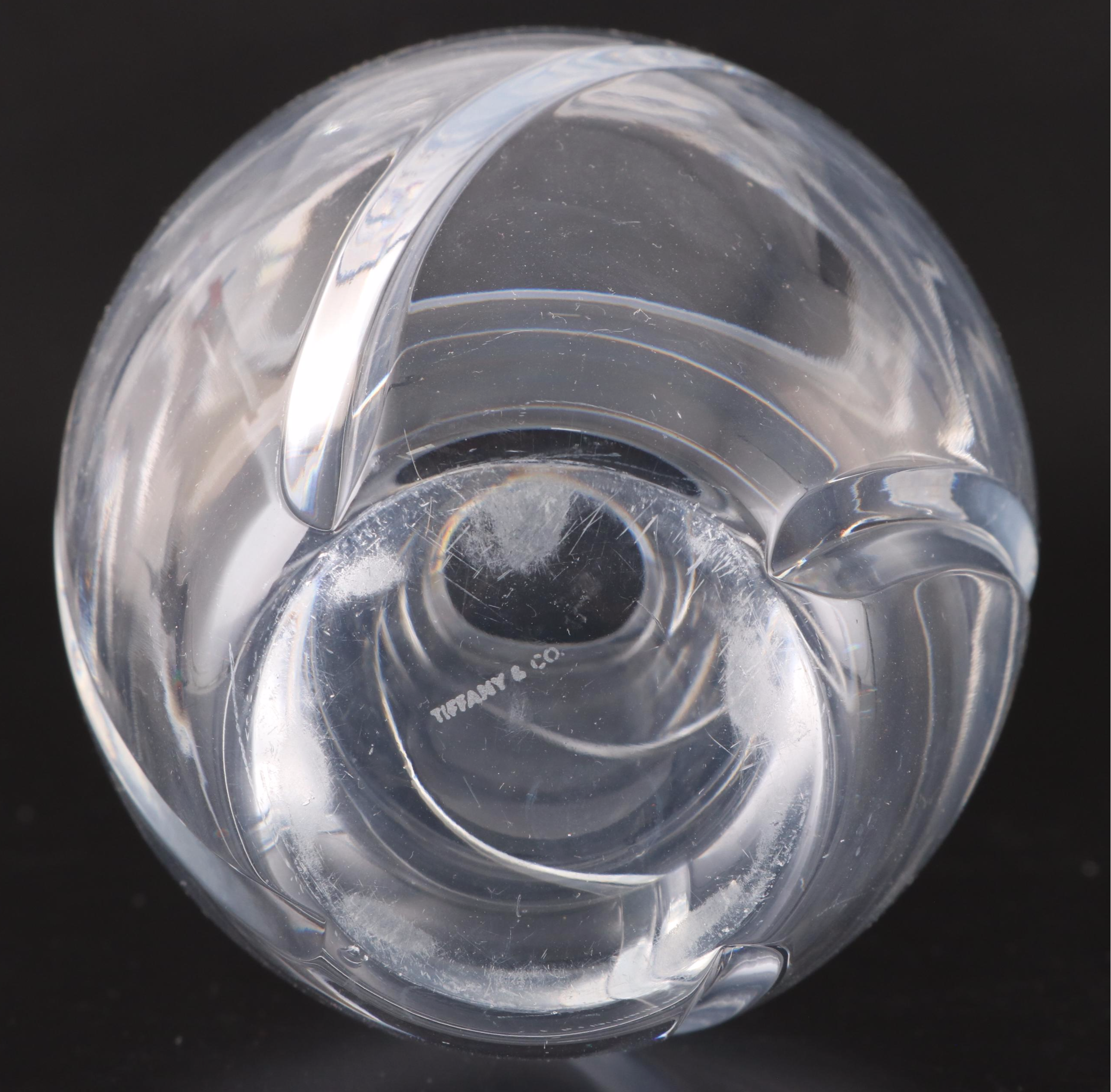 Tiffany & Co. Crystal Vase with Other Crystal Table Accessories